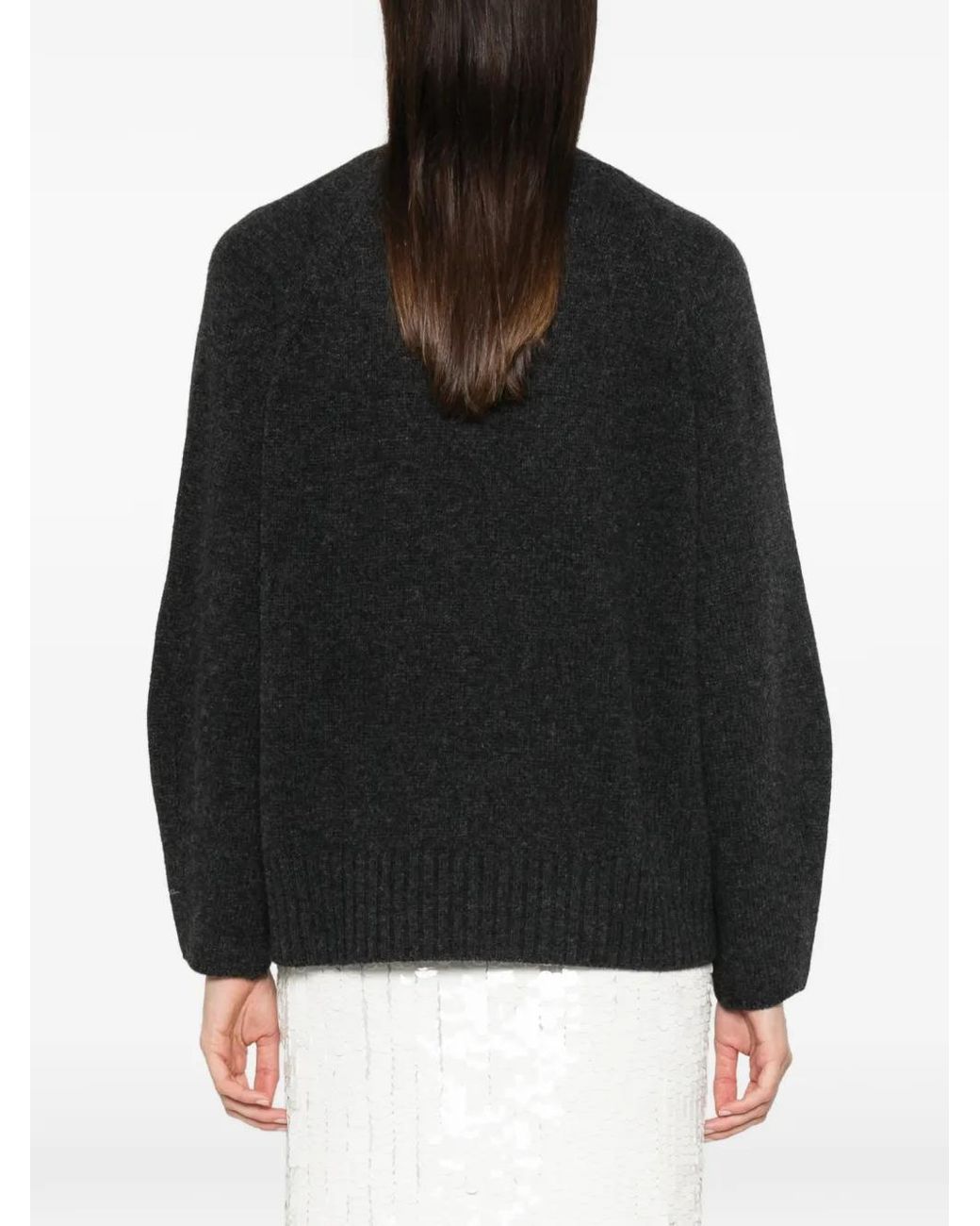 Ermanno Scervino Black Bead-Embellished Layered-Effect Sweater