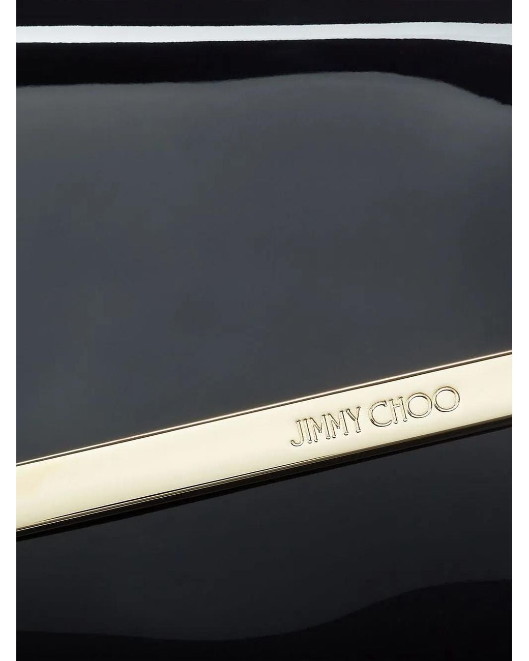 Jimmy Choo Black Emmie Clutch Bag In Patent Leather