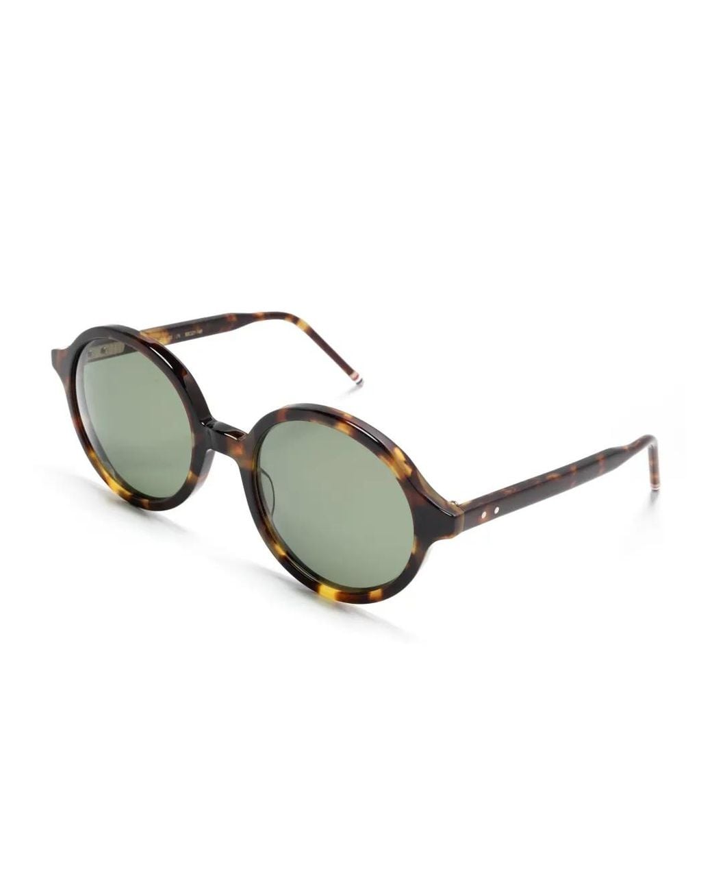 Thom Browne Green Round-Frame Sunglasses