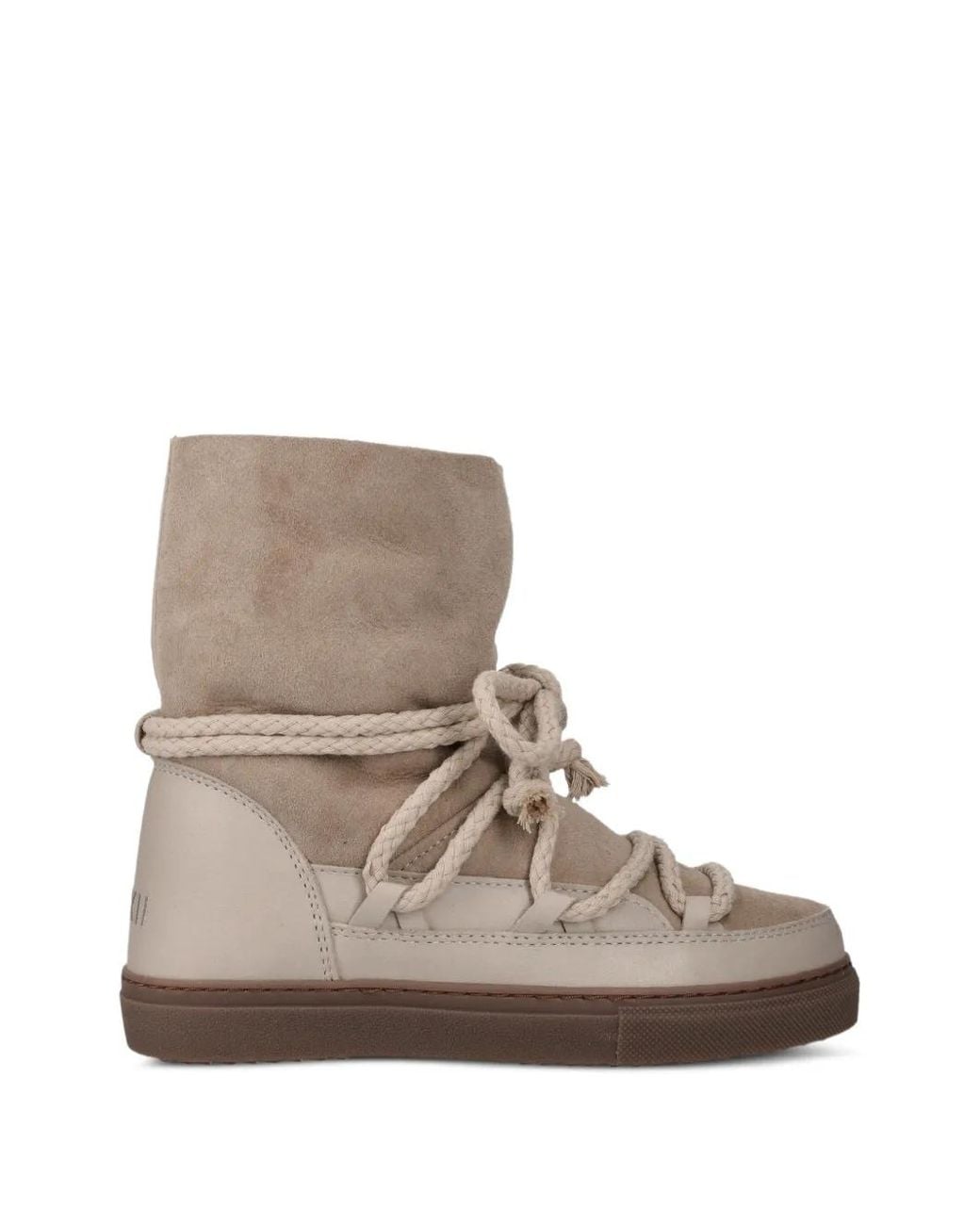 Inuikii Brown Classic Rope-Lace Shearling-Lined Boots
