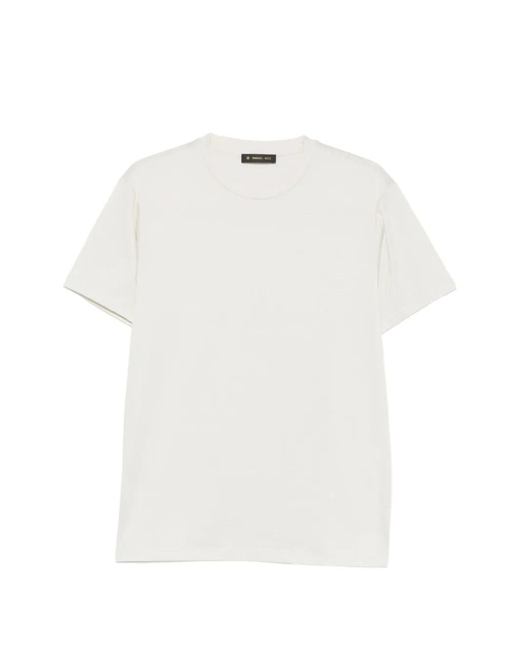 Manuel Ritz White Round-Neck T-Shirt for men