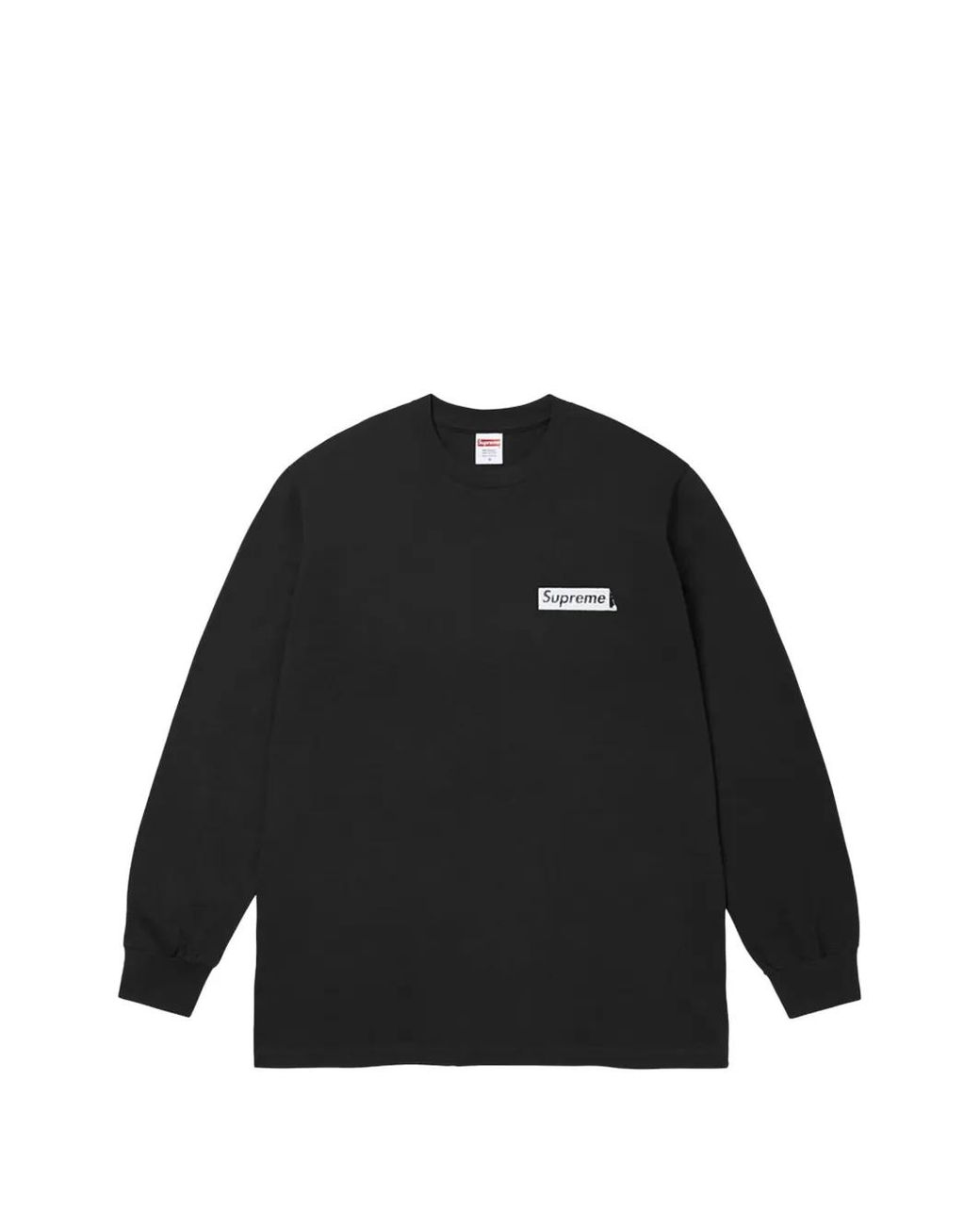 Supreme Black Graphic-Print Long-Sleeved T-Shirt for men