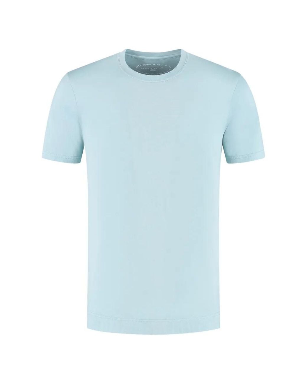 Fedeli Blue Knitted T-Shirt for men