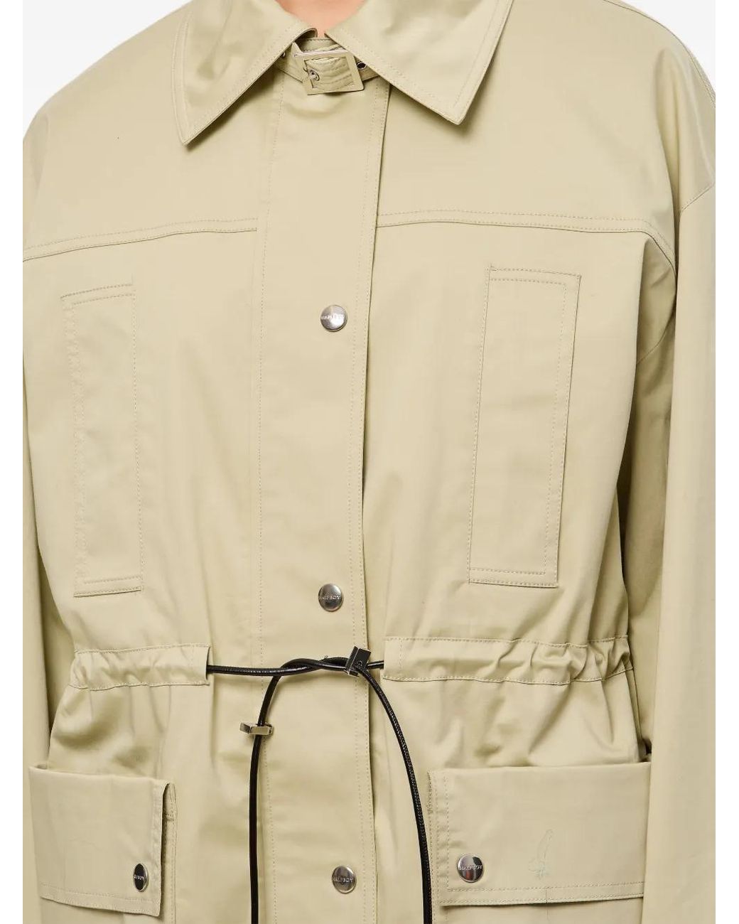 Halfboy Parka Met Trekkoordtaille in het Natural