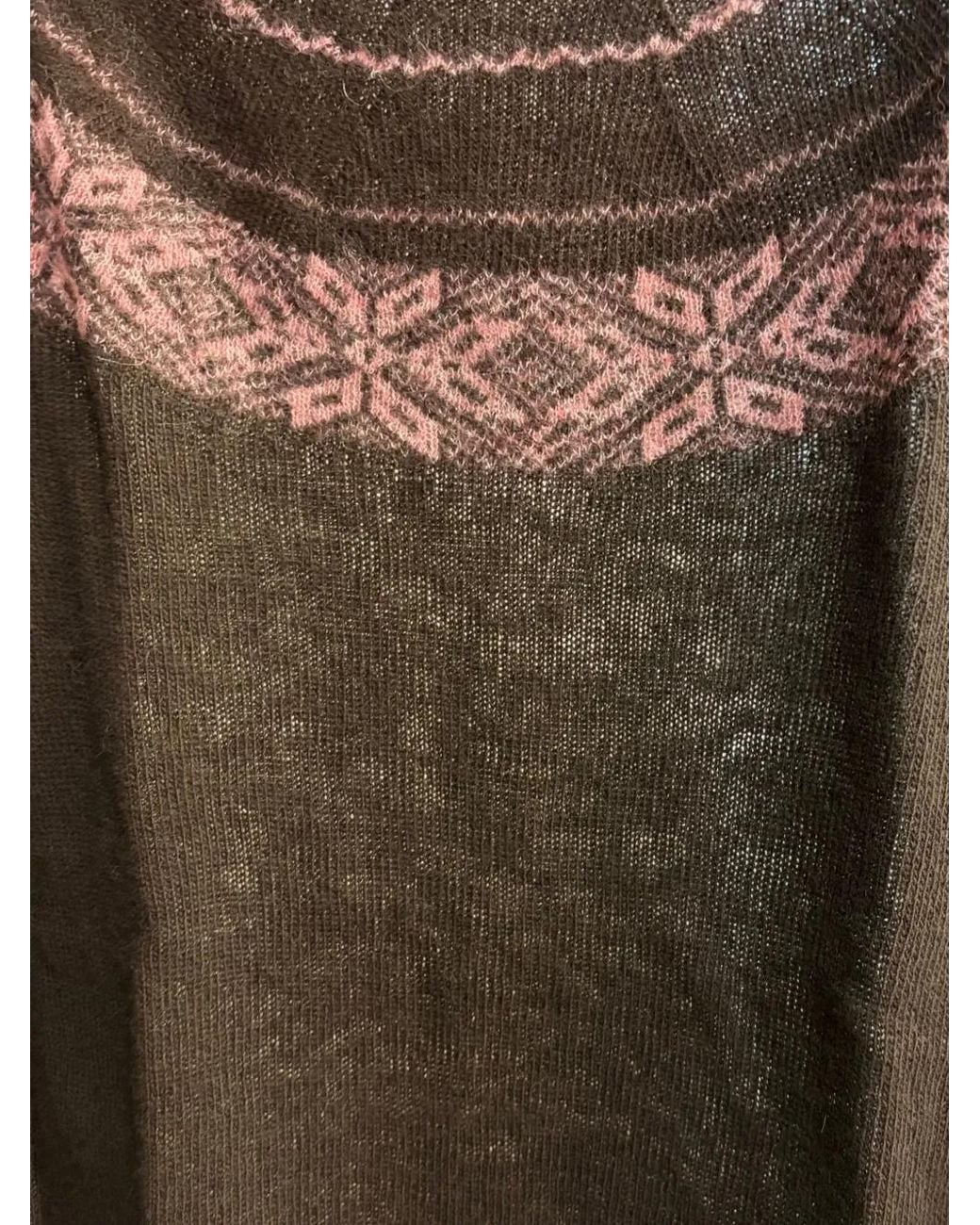 Roberto Collina Brown Patterned-Intarsia Sweater