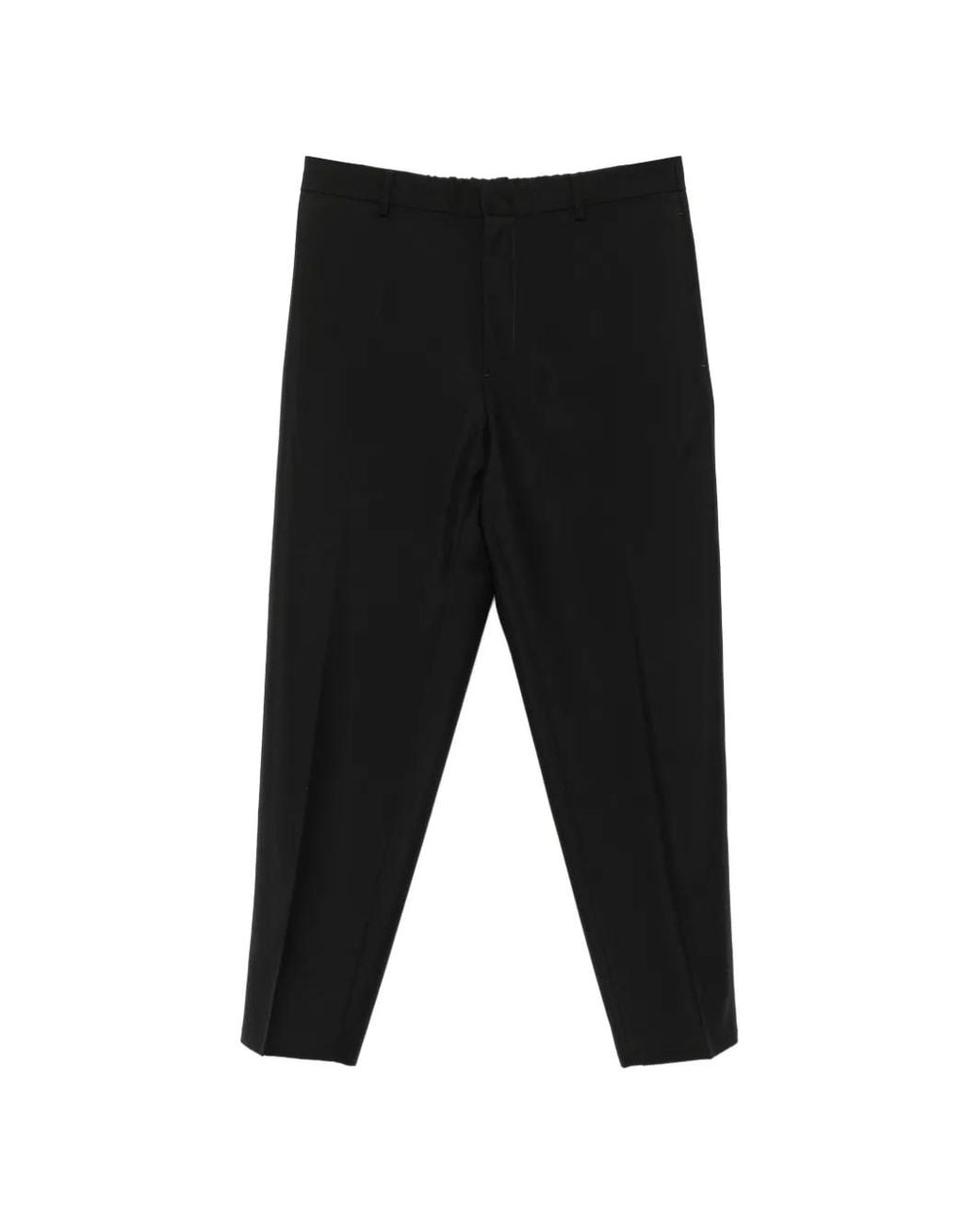 Jil Sander Black Pantalon En Coton À Coupe Droite for men