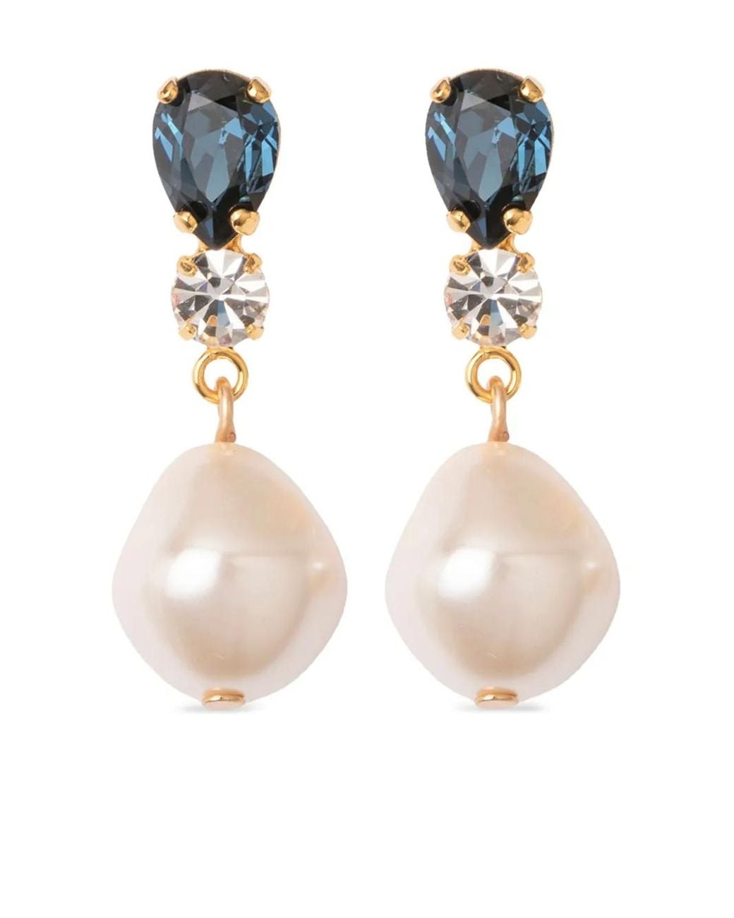 Jennifer Behr White Kristina Earrings