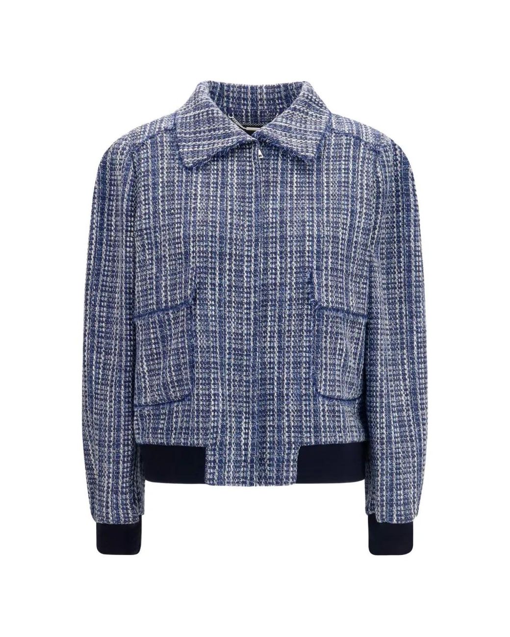 Giacca Con Zip di Kiton in Blue