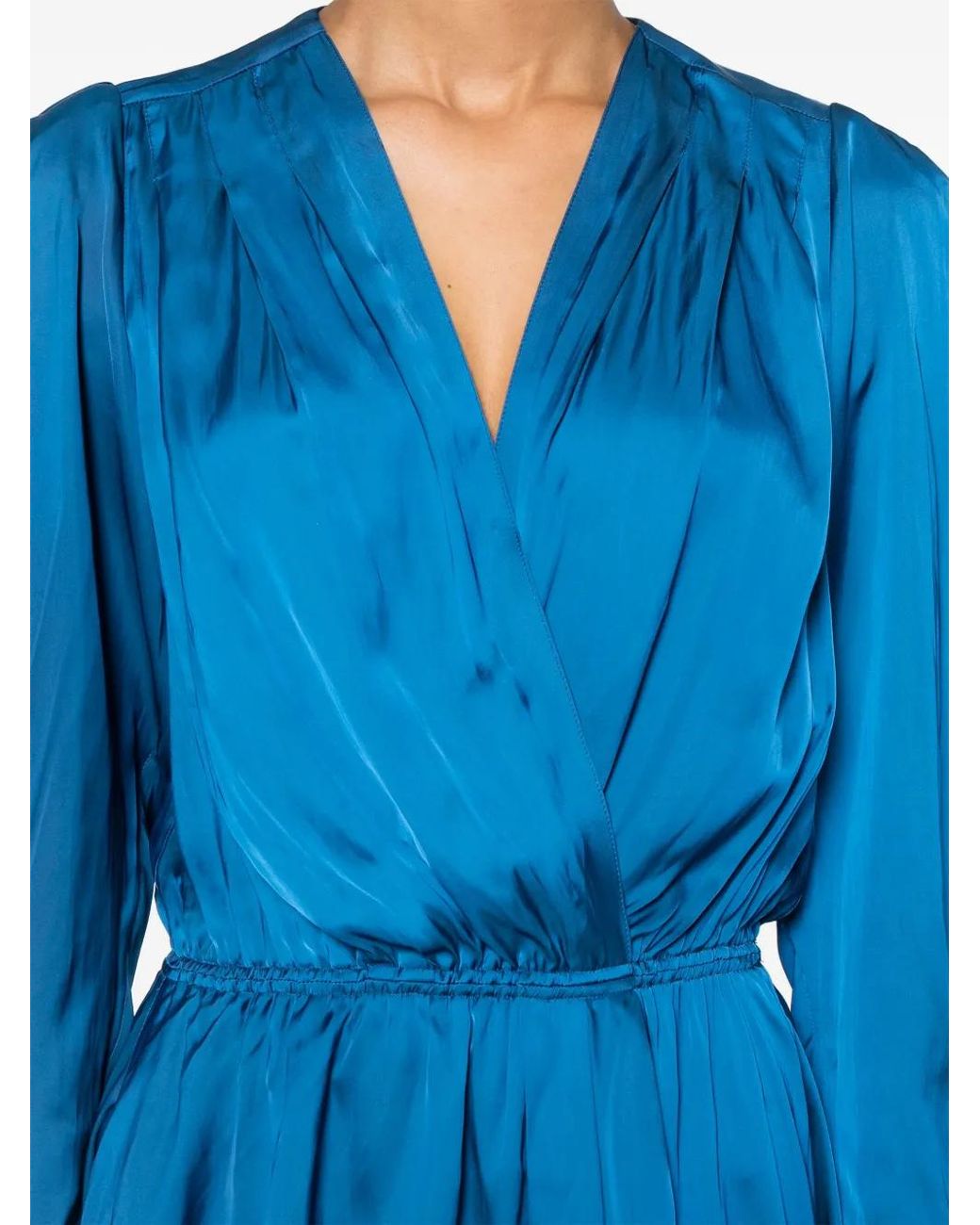 Zadig & Voltaire Blue Rogers Satin Mini Dress