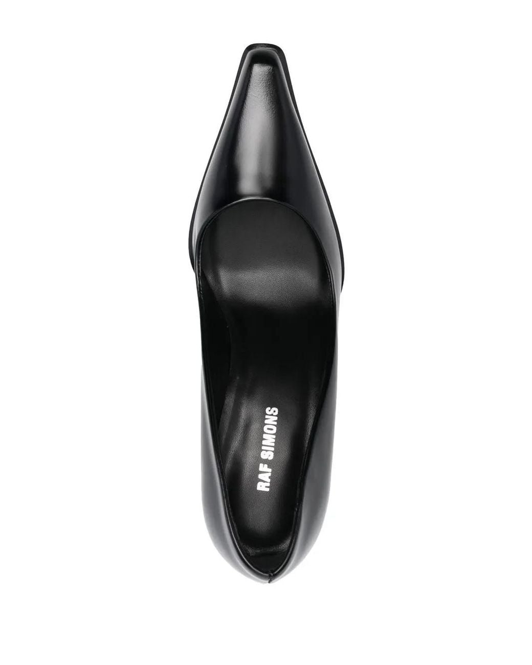 Raf Simons Black Lea High-Heel Pumps