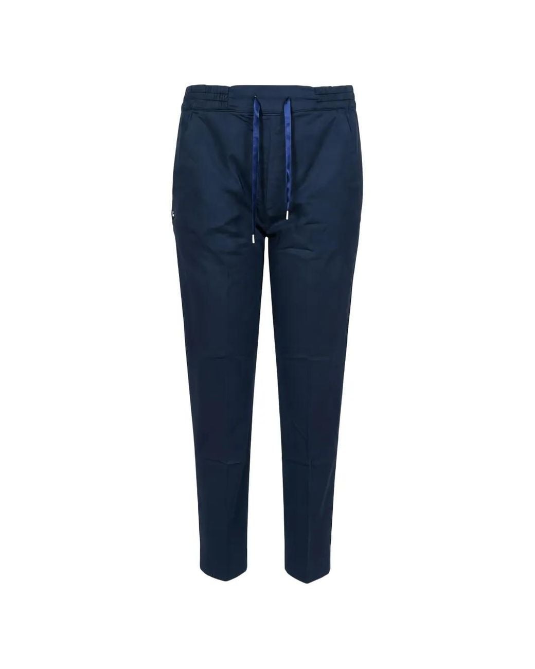 Re-hash Blue Francy Drawstring-Waist Trousers