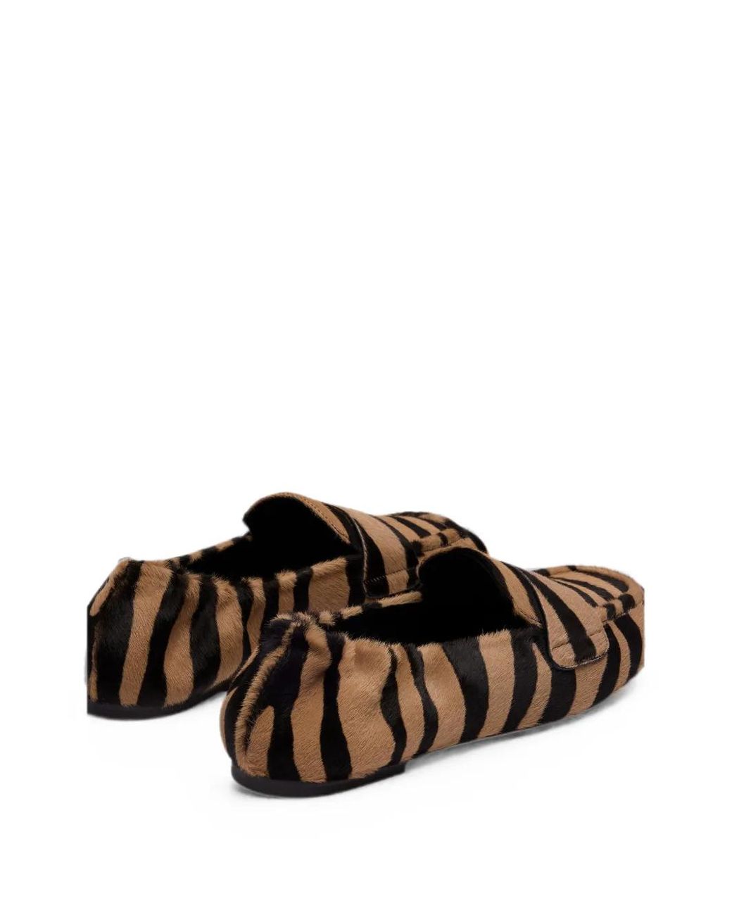 Stuart Weitzman White Bryant Loafer Mit Zebraprint