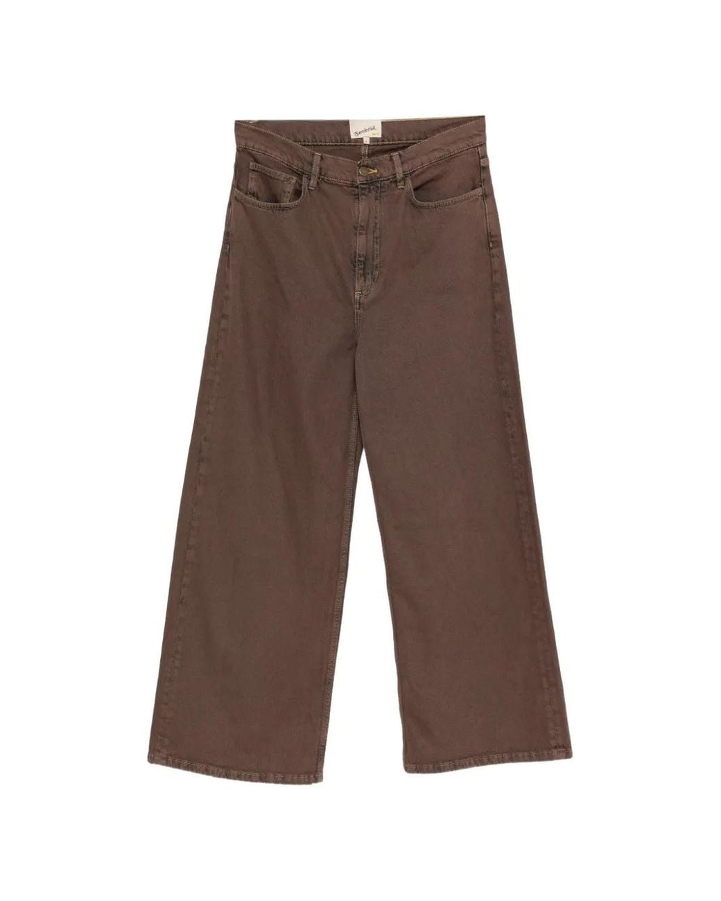 Sanderlak Brown Jean Ample À Patch Logo