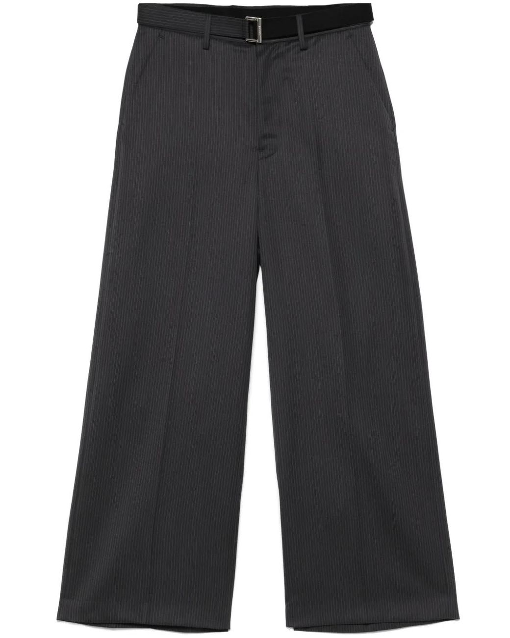 Sacai Blue Striped Trousers for men