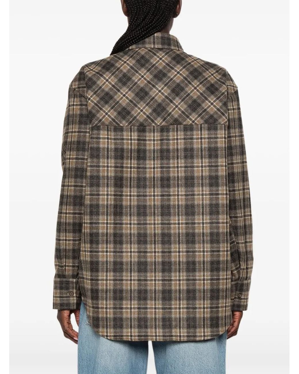 Rohe Gray Western Checked Overshirt