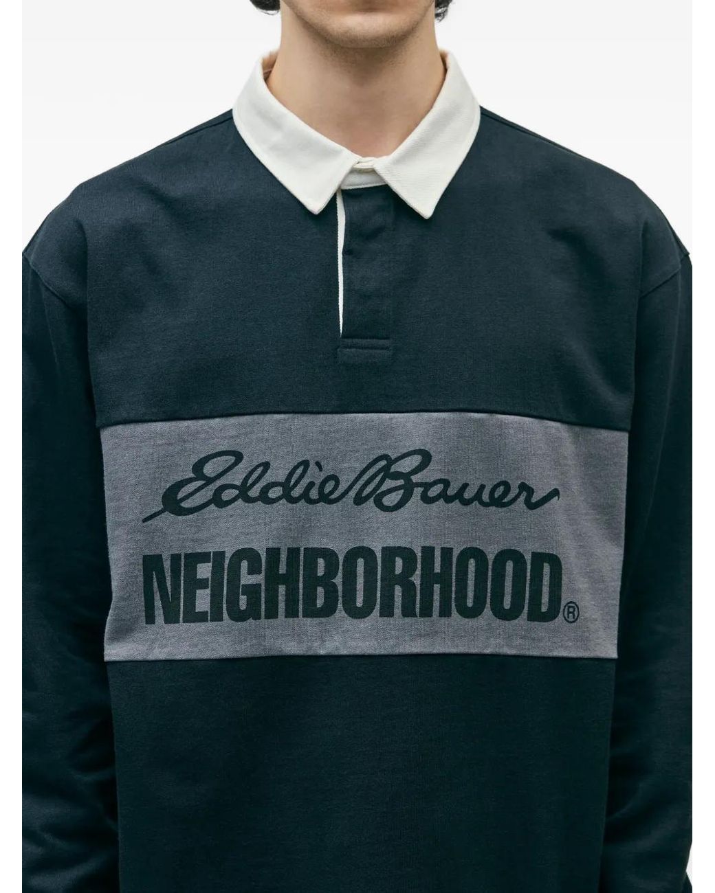 Neighborhood Green X Eddie Bauer Logo-Print Polo Shirt for men