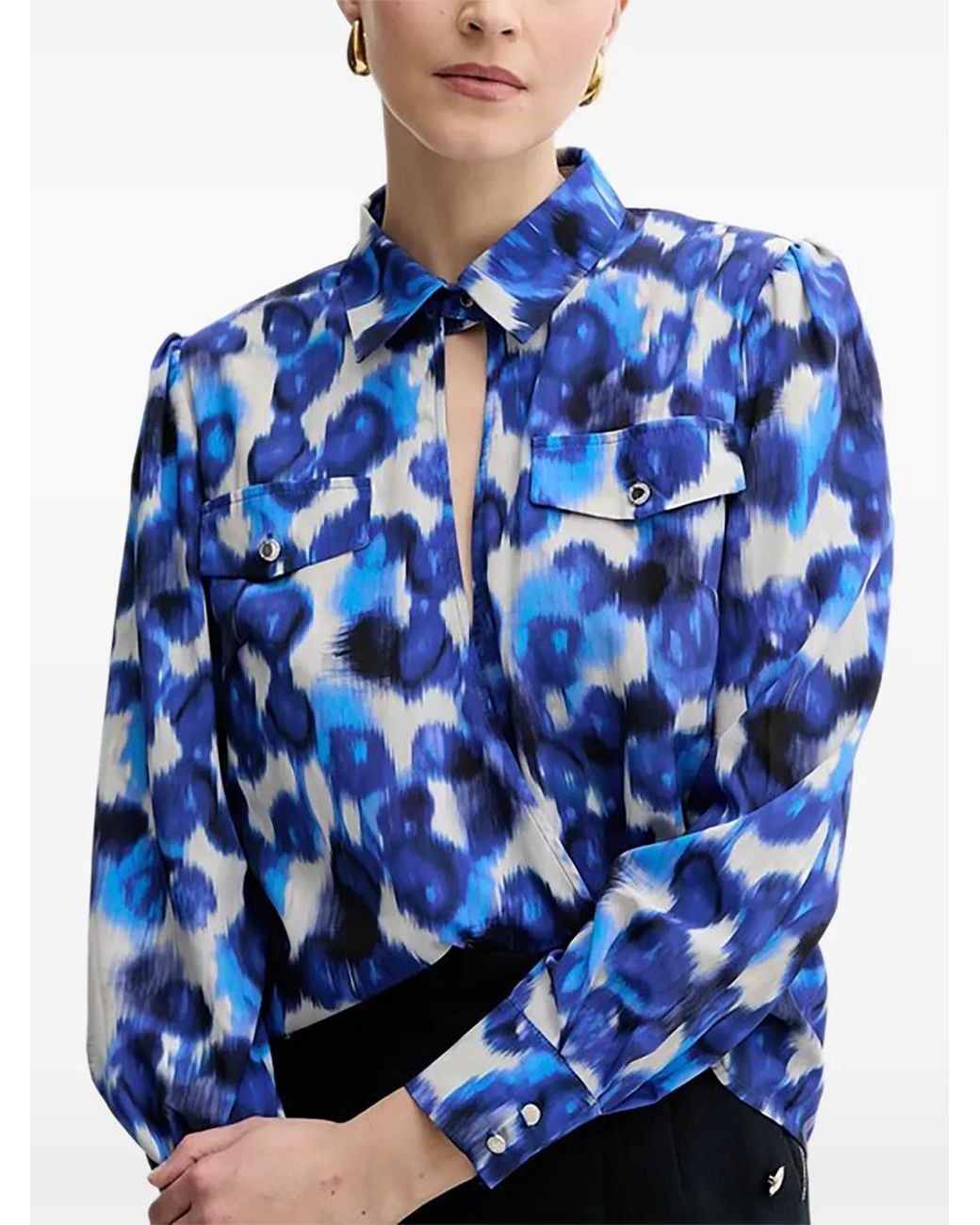 Morgan Blue Floral Shirt