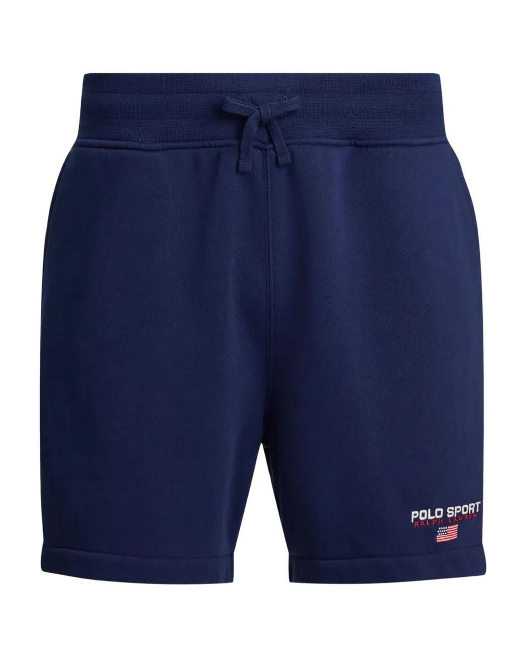 Polo Ralph Lauren Blue Relaxed-Fit Cotton Blend Fleece 15Cm Polo Sport Shorts With Embroidered Logo for men