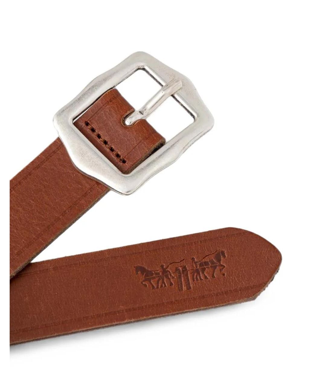 Levi's Brown Embossed Buckle Belt