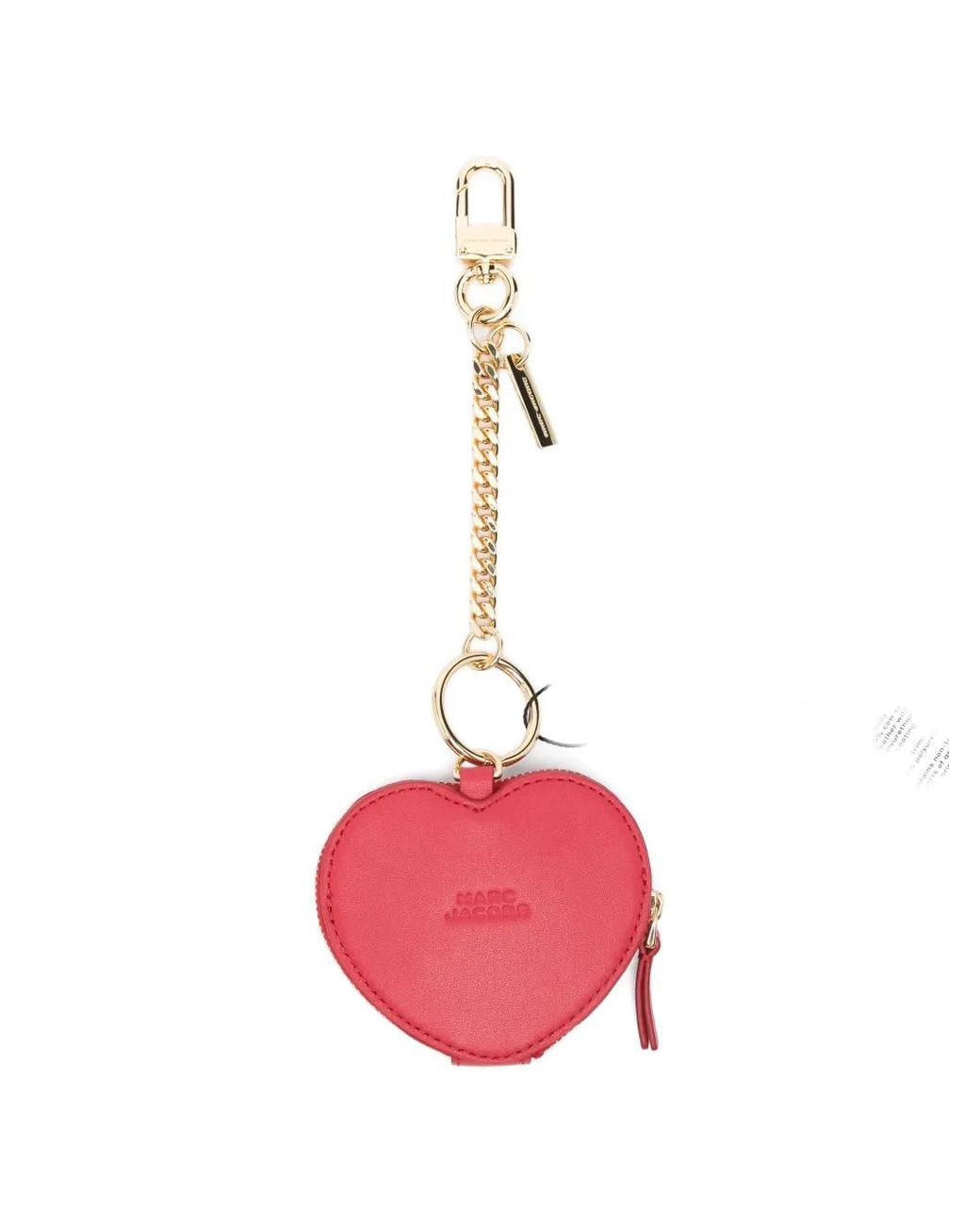 Marc Jacobs Pink Heart Zip Keyring