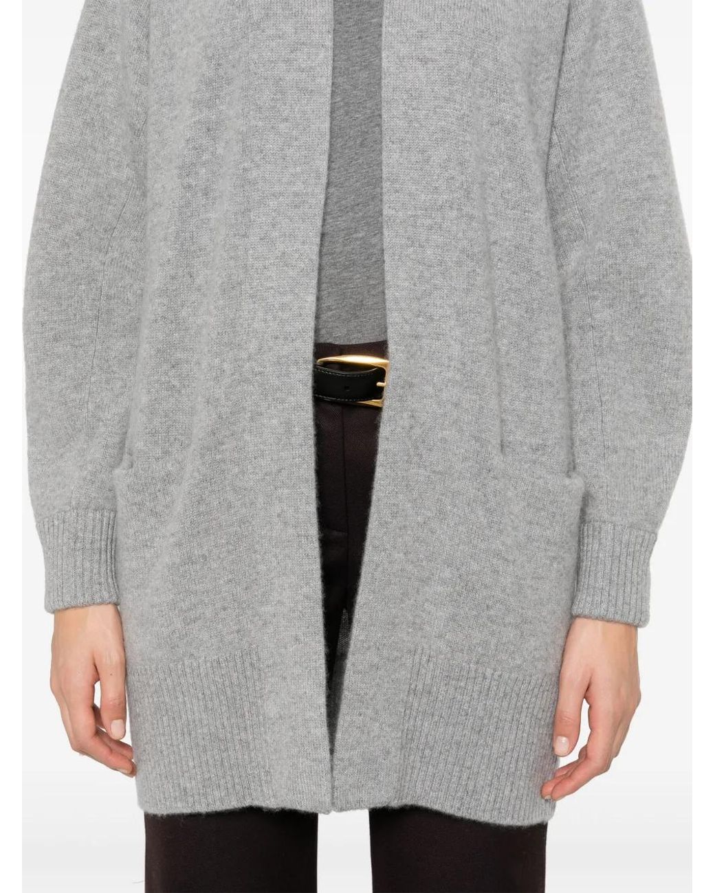 Vince Gray Open-Front Cashmere Cardigan