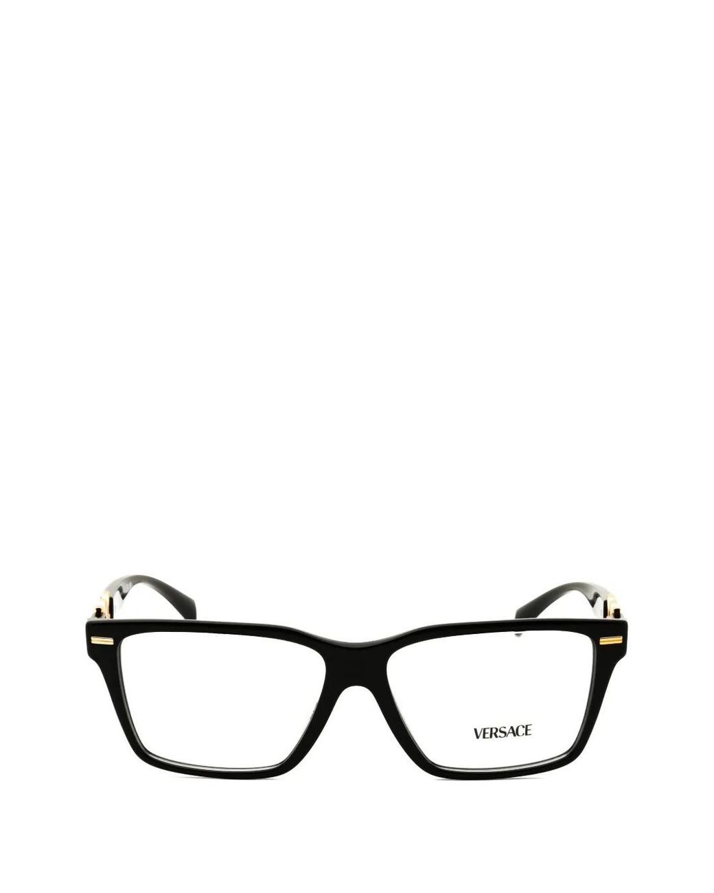 Versace Black Rectangle-Frame Glasses