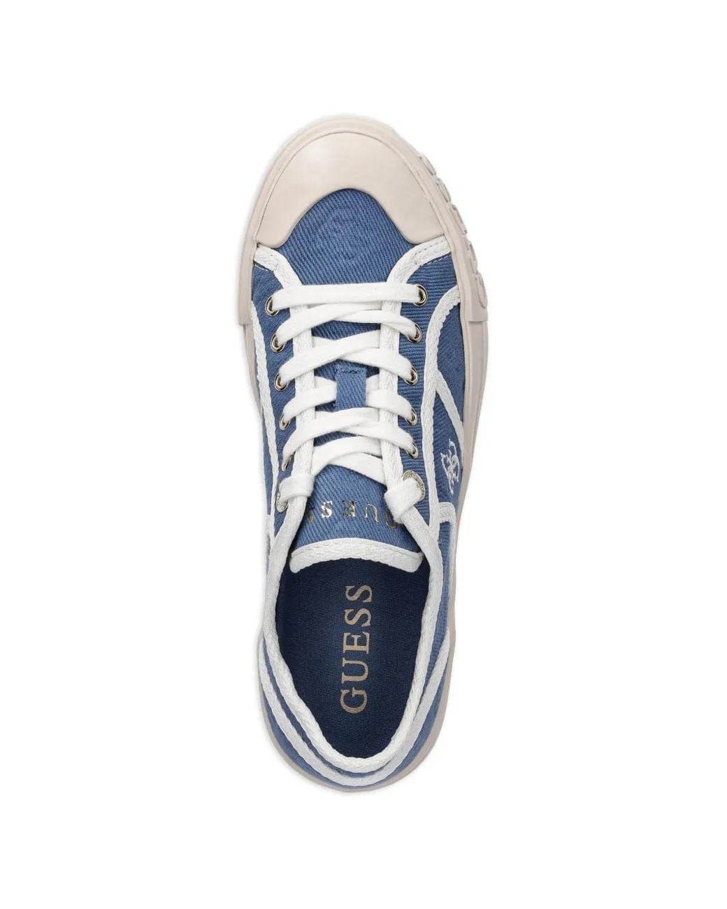 Guess Blue Issah Piped-Trim Sneakers