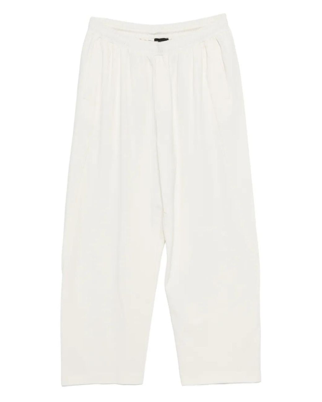 Emporio Armani White Elasticated Track Pants for men