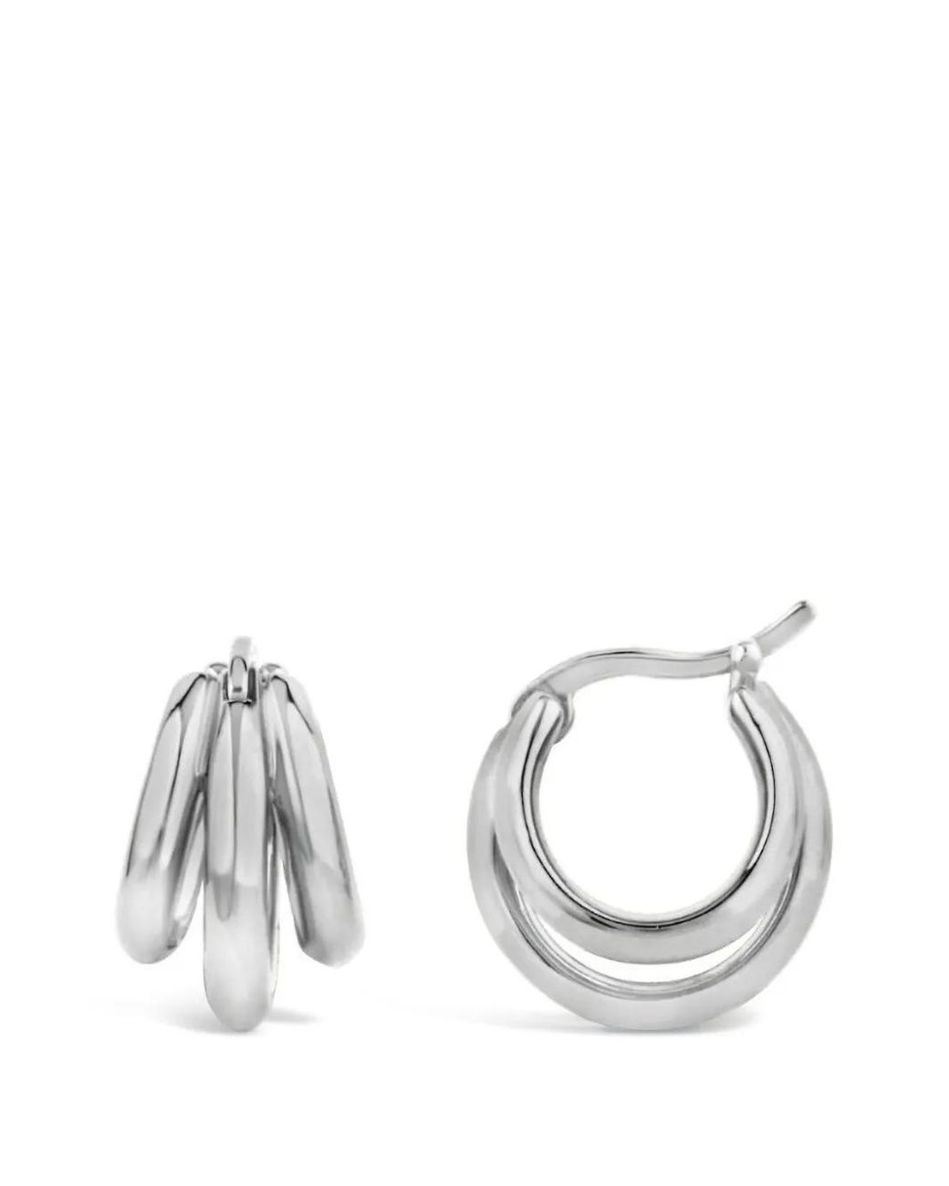 Dinny Hall White Signature Triple Hoop Earrings