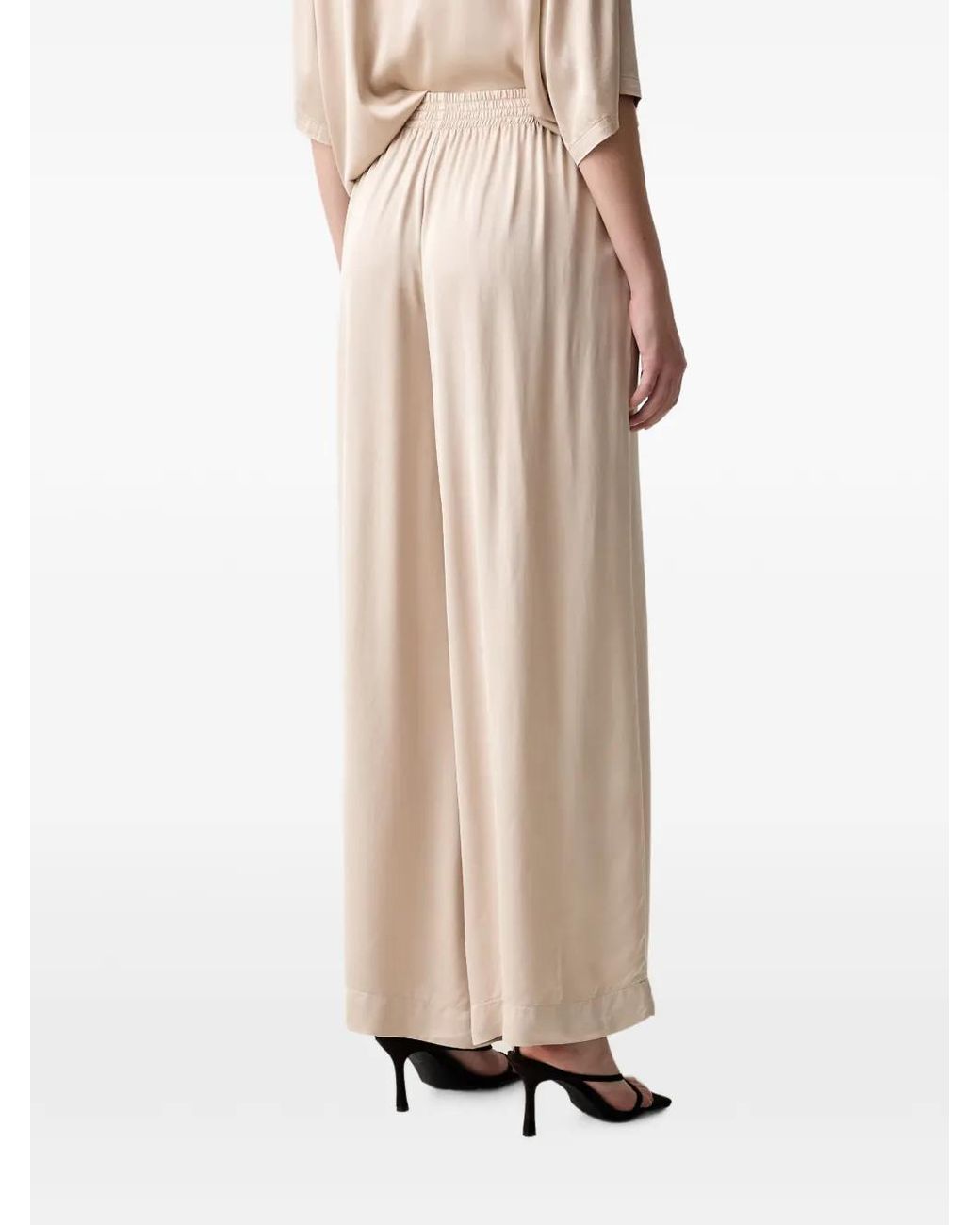 ViCOLO Natural Elasticated Palazzo Pants