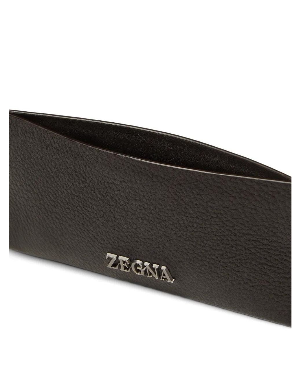 Zegna Gray Secondskin Card Case for men