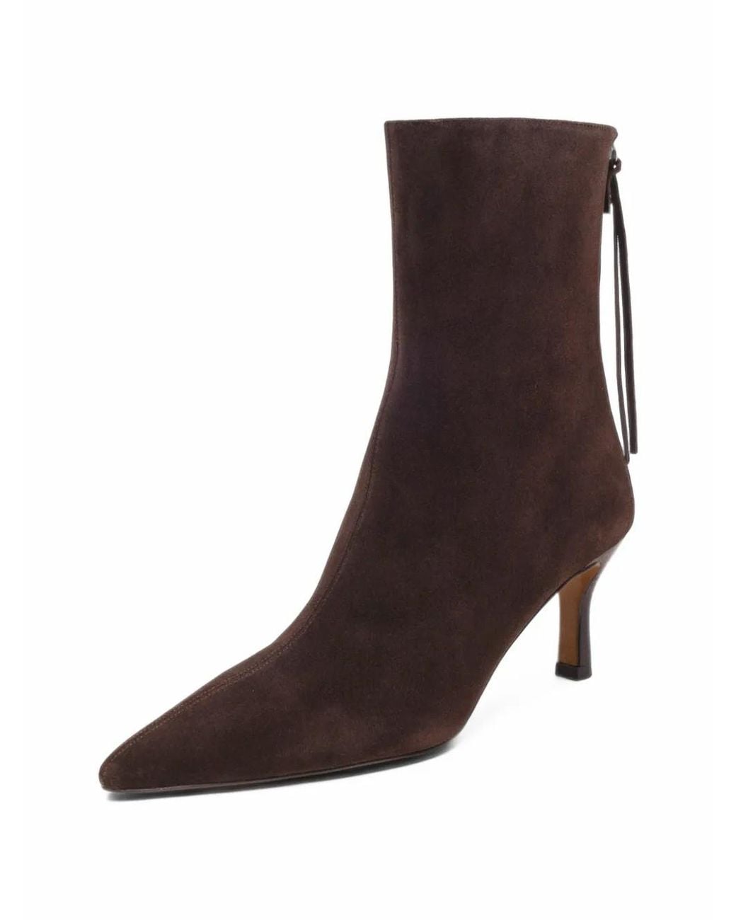 Maje Black Zipped Suede Ankle Boots