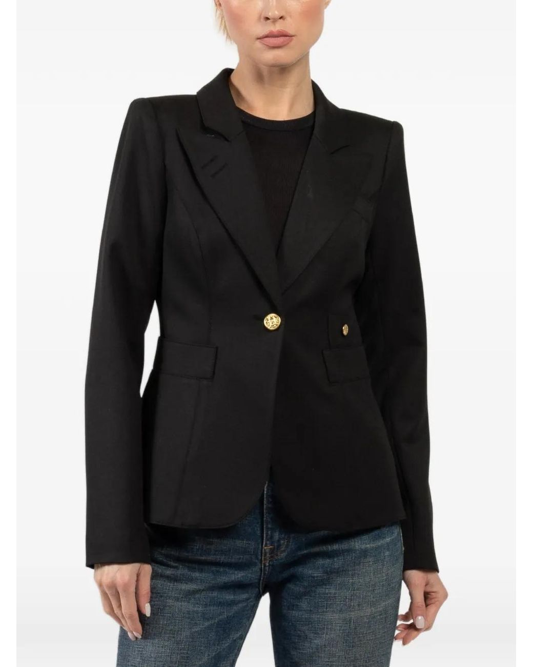Smythe Black Single-Breasted Blazer
