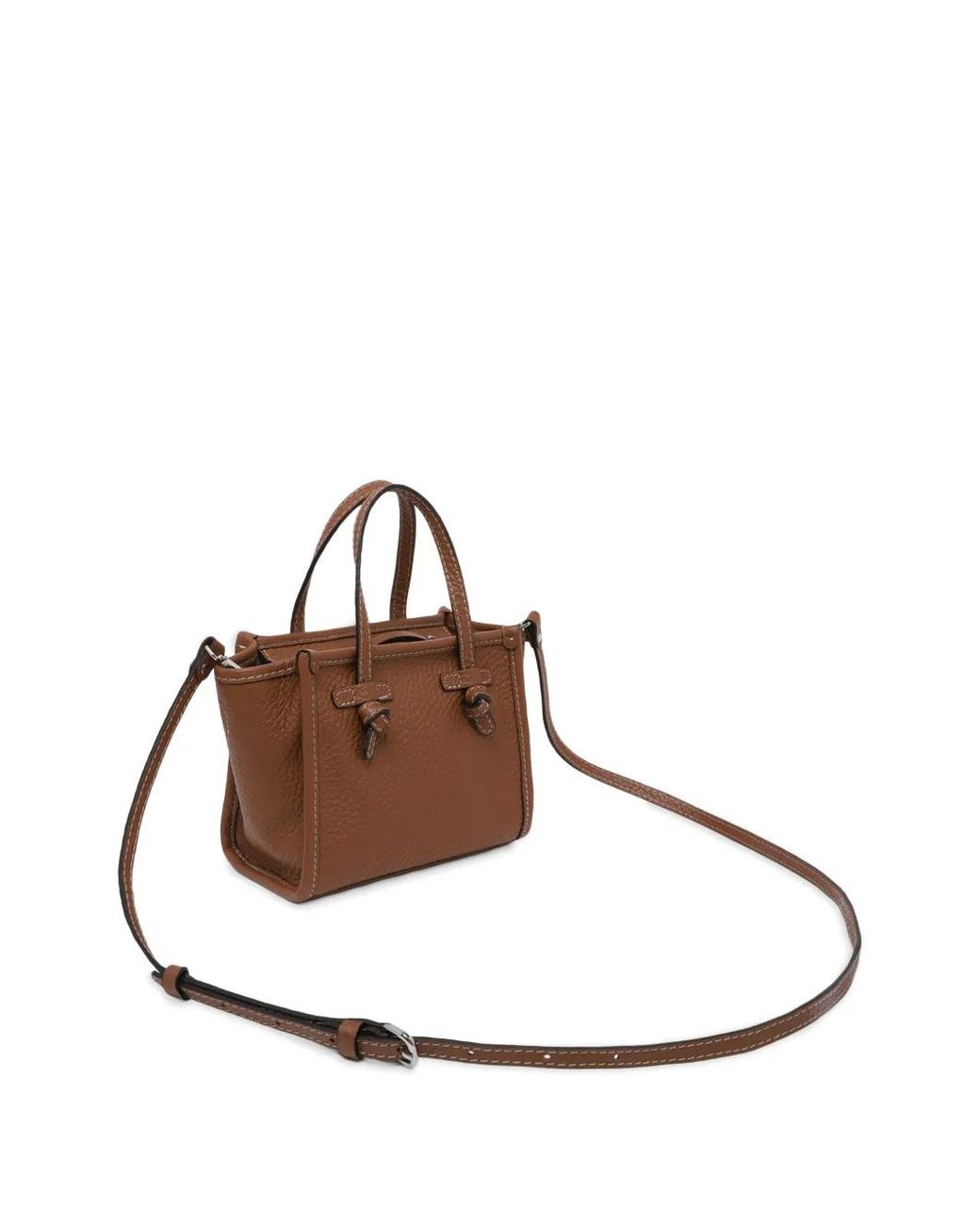 Gianni Chiarini Brown Miss Marcella Knotted Leather Tote Bag