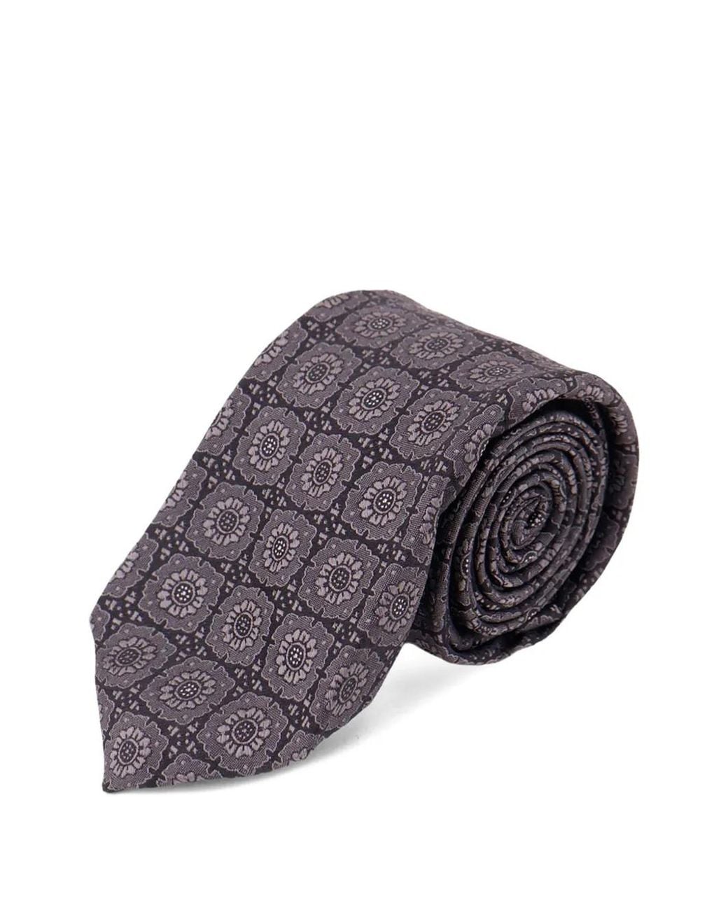 Kiton Purple Geometric-Pattern Tie for men