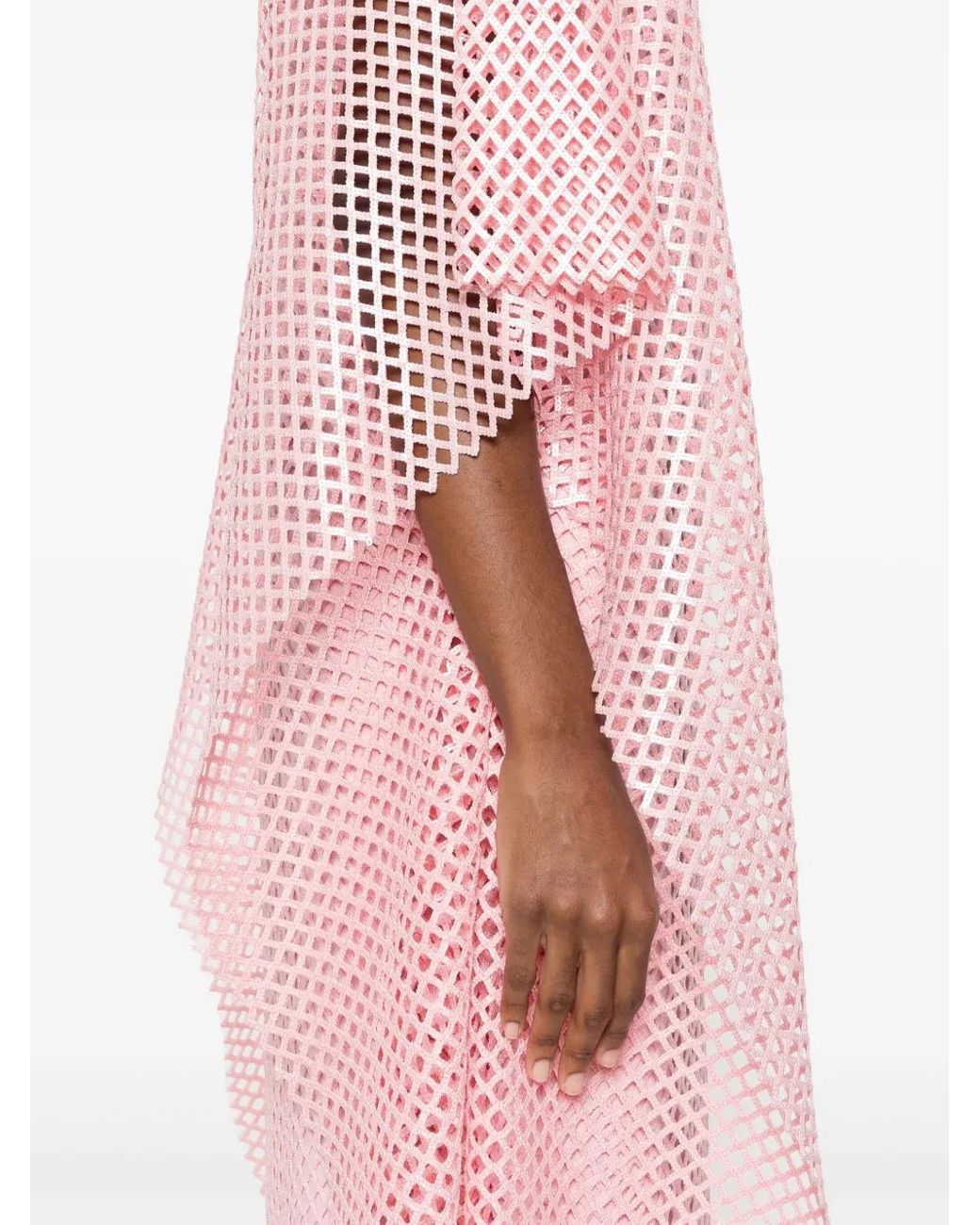 Jean Louis Sabaji Pink Mesh Abaya