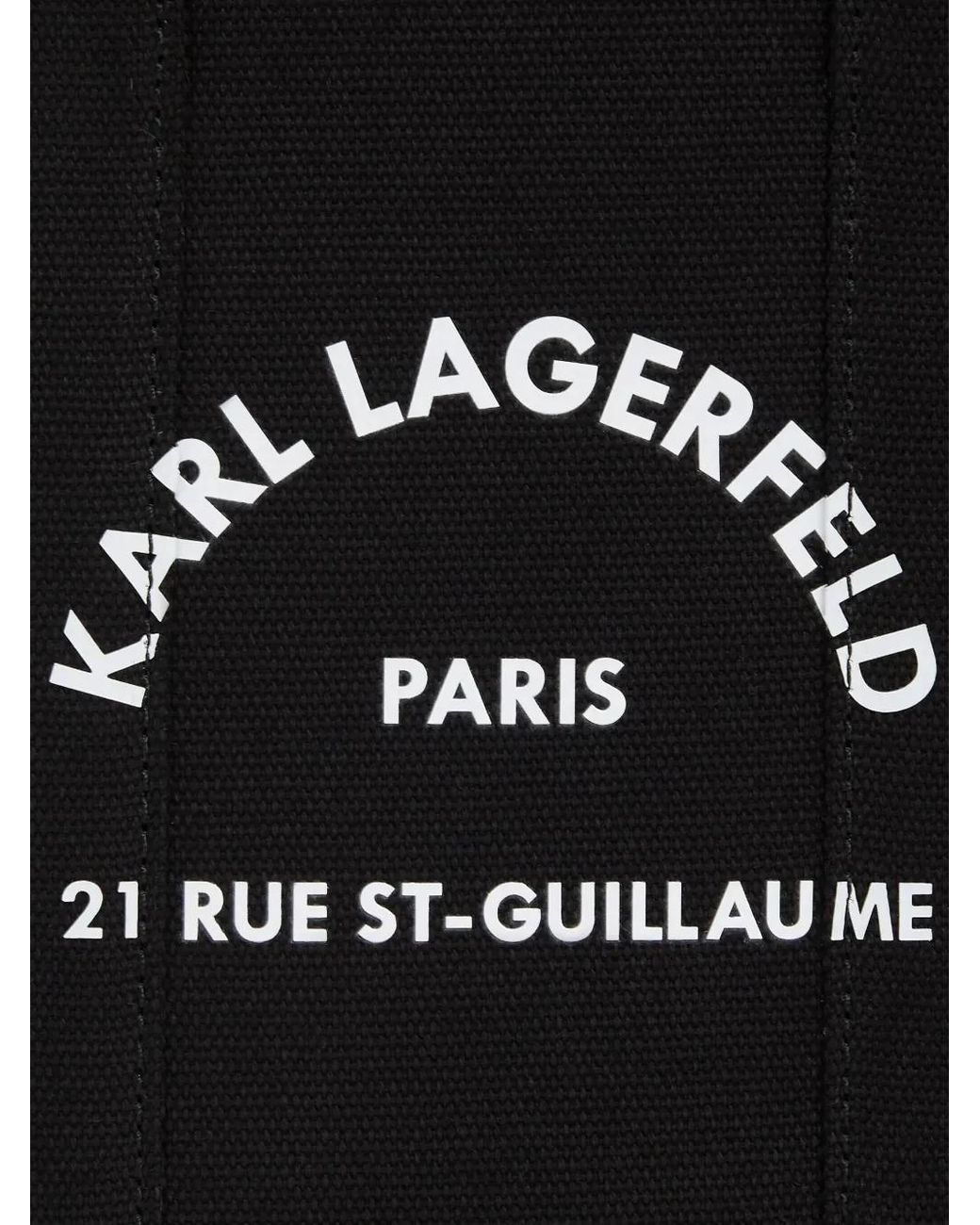 Karl Lagerfeld Black Small Rue St-Guillaume Tote Bag
