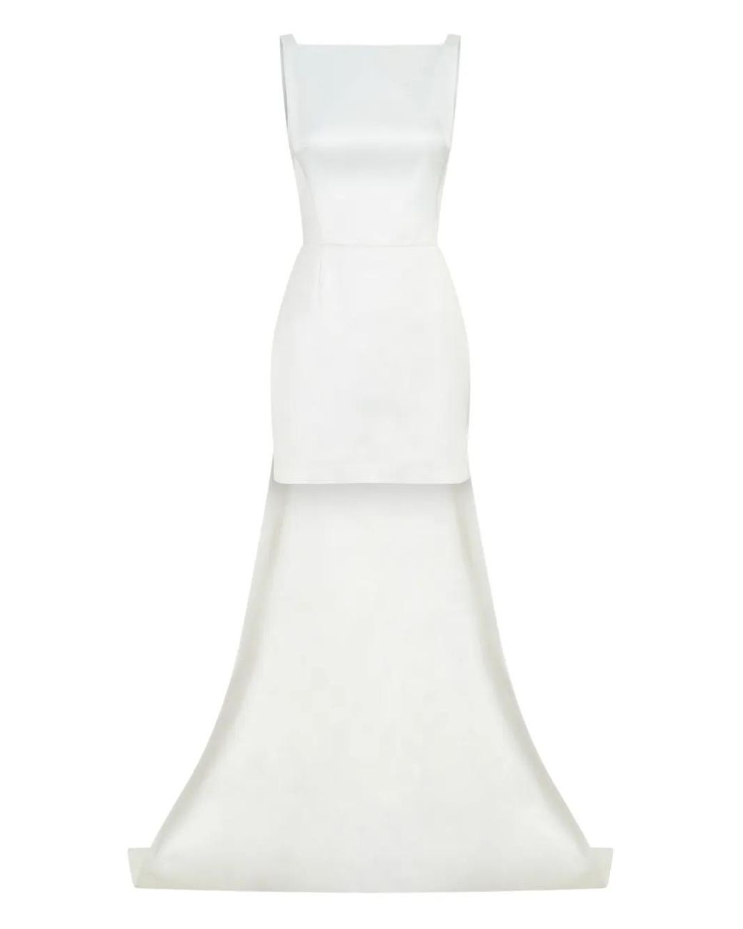 Nicholas White Square-Neck Minidress