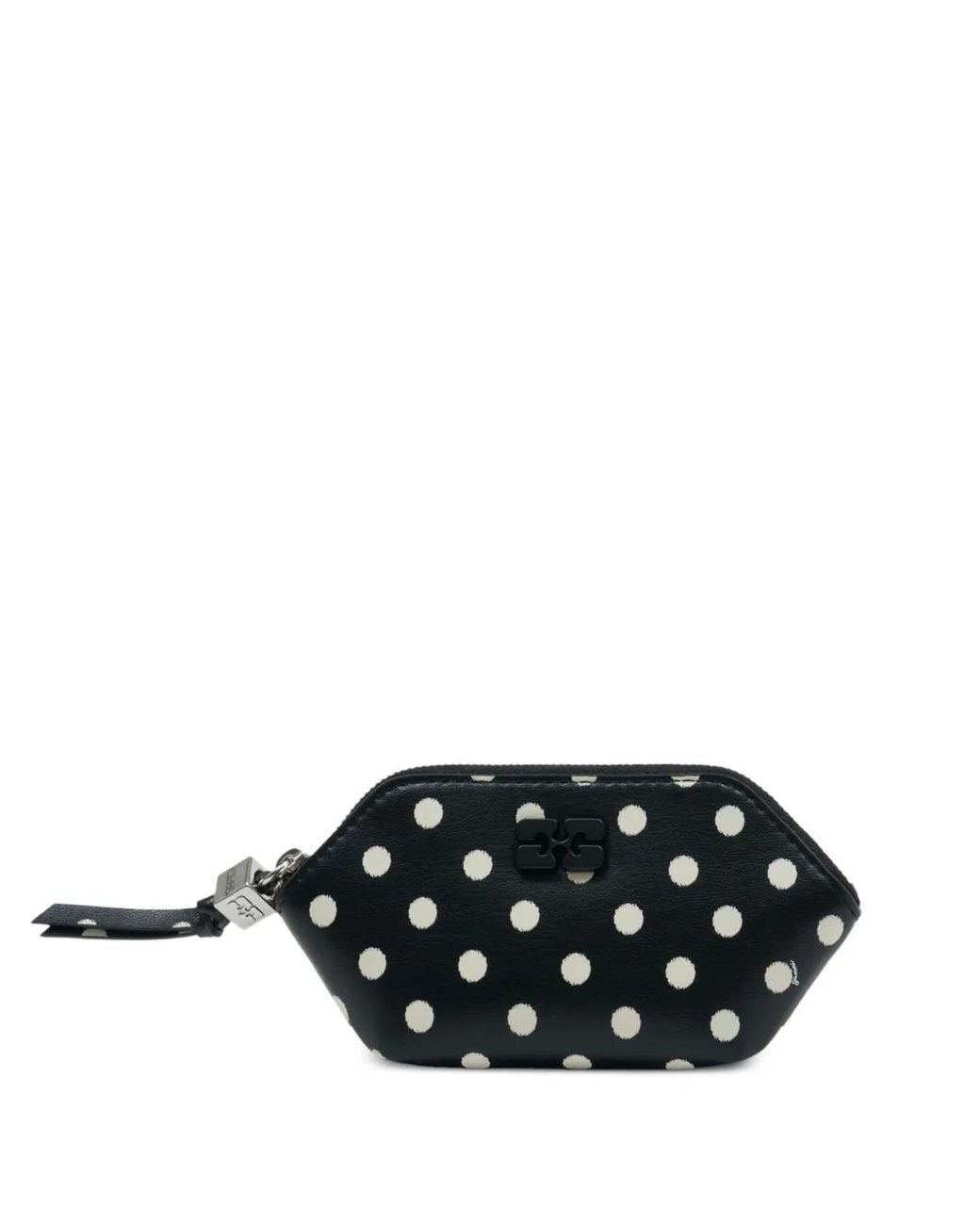 Ganni Black Polka-Dot Purse