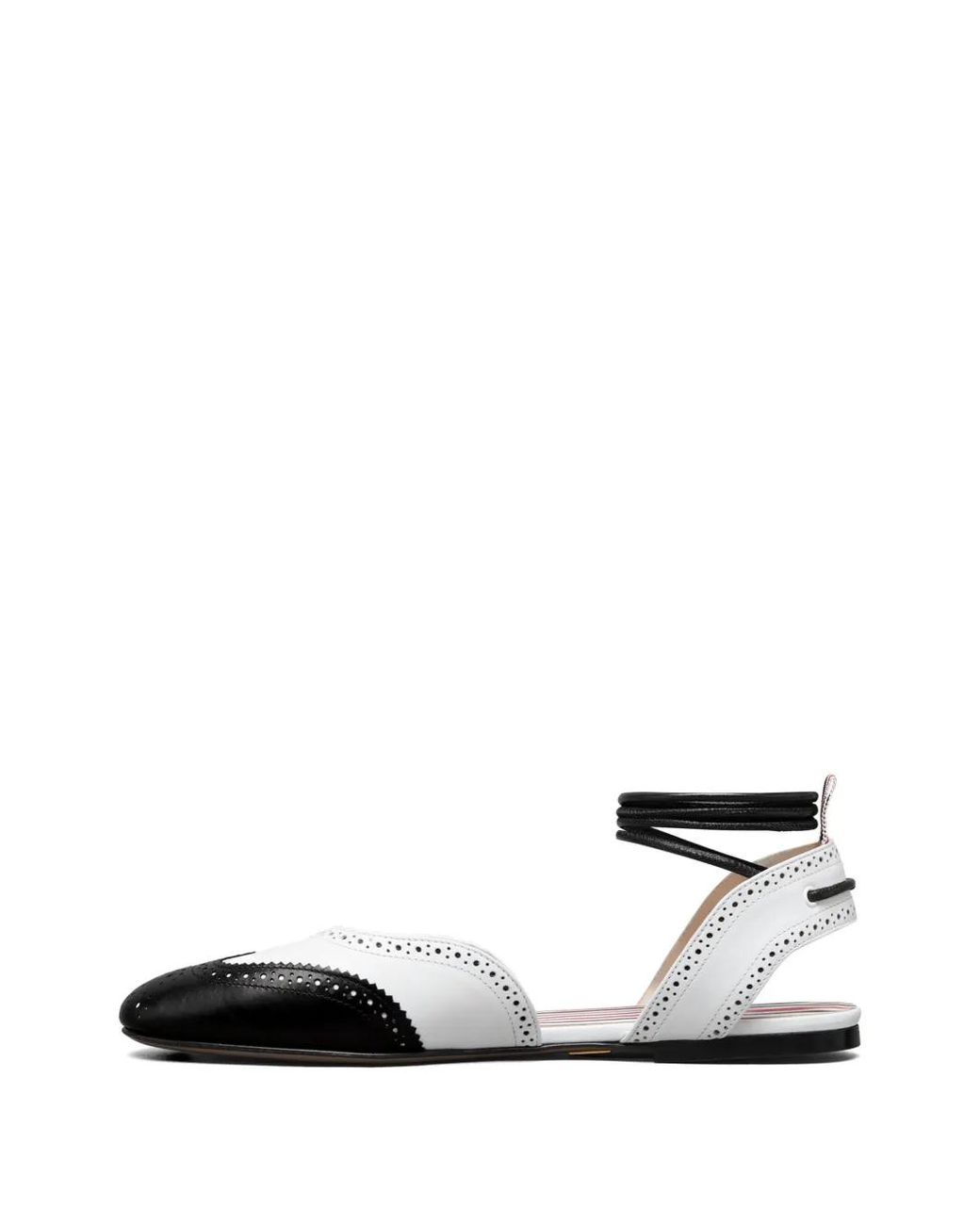 Thom Browne White Wing D'Orsay Ballet Flats 5Mm