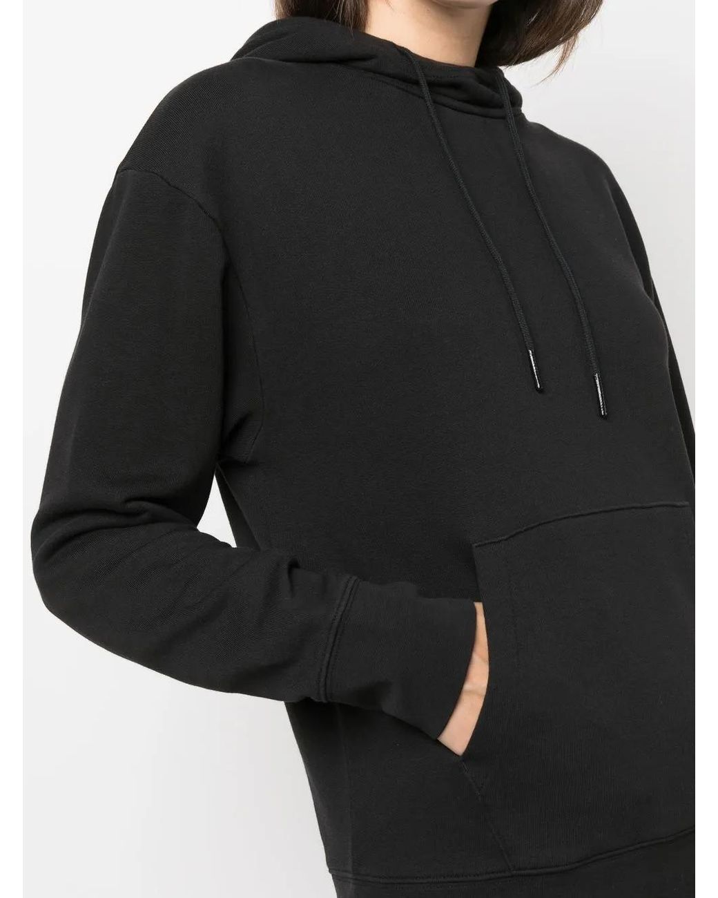 Vince Black Drawstring Pullover Hoodie