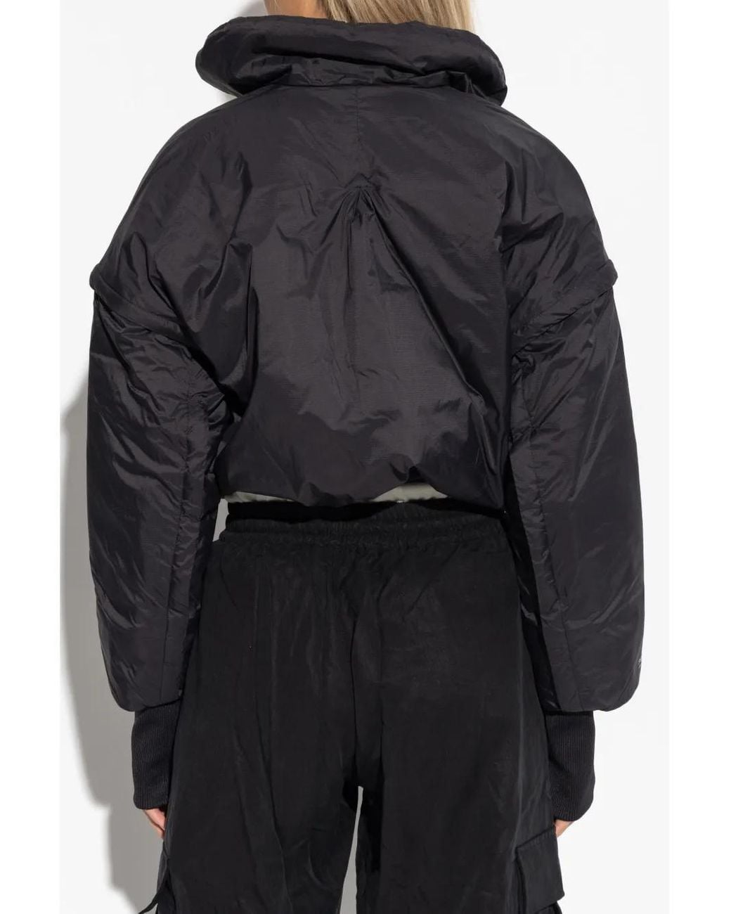 Y-3 Black Cropped Padded Jacket