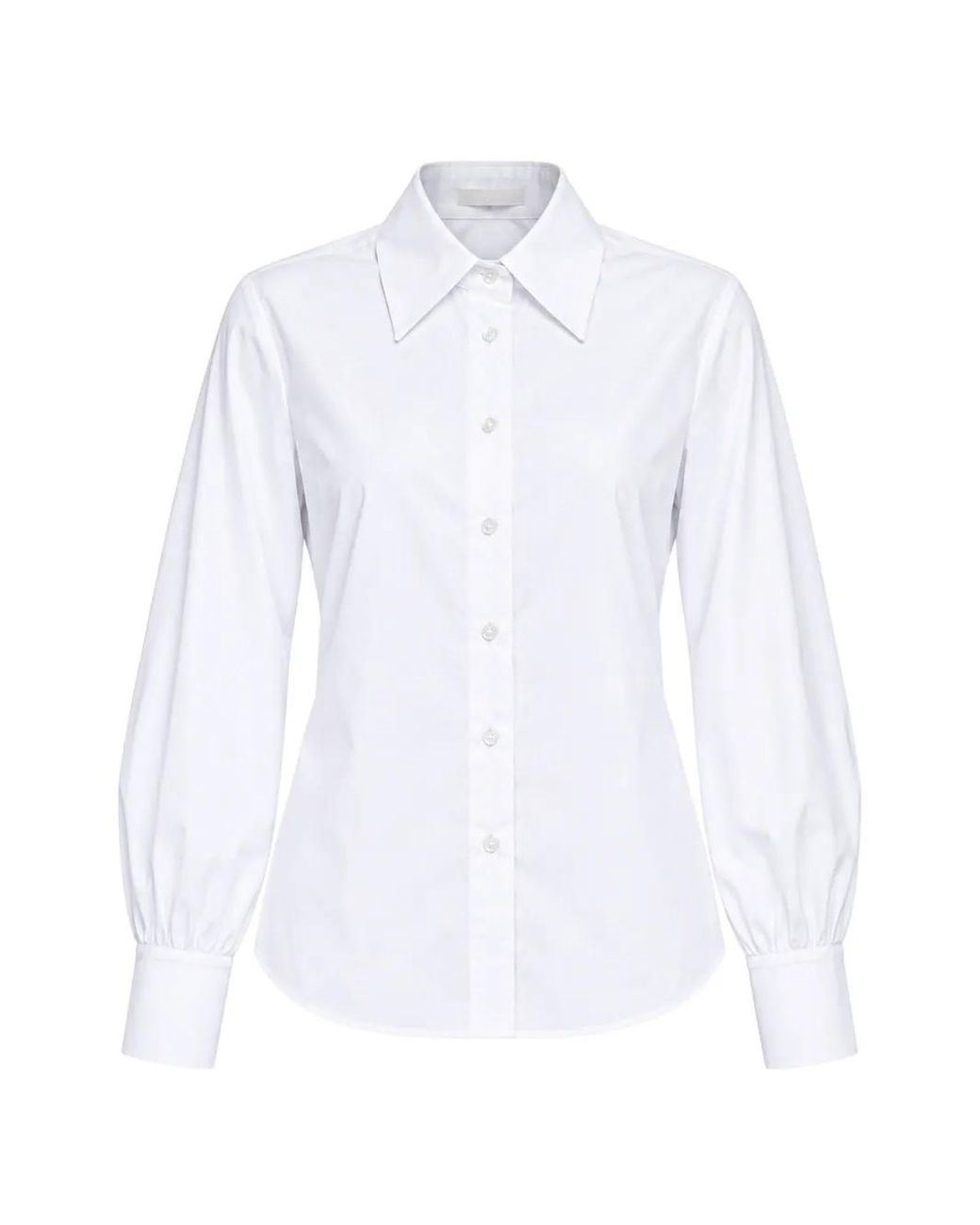 Kaos White Balloon-Sleeve Shirt