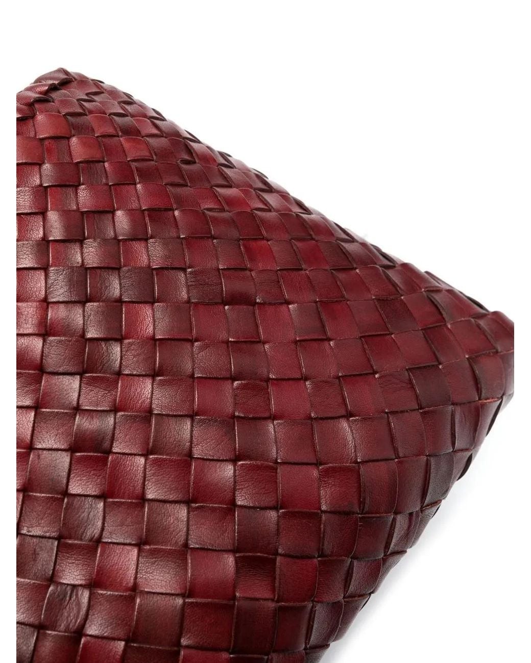 Dragon Diffusion Red Woven Leather Shoulder Bag