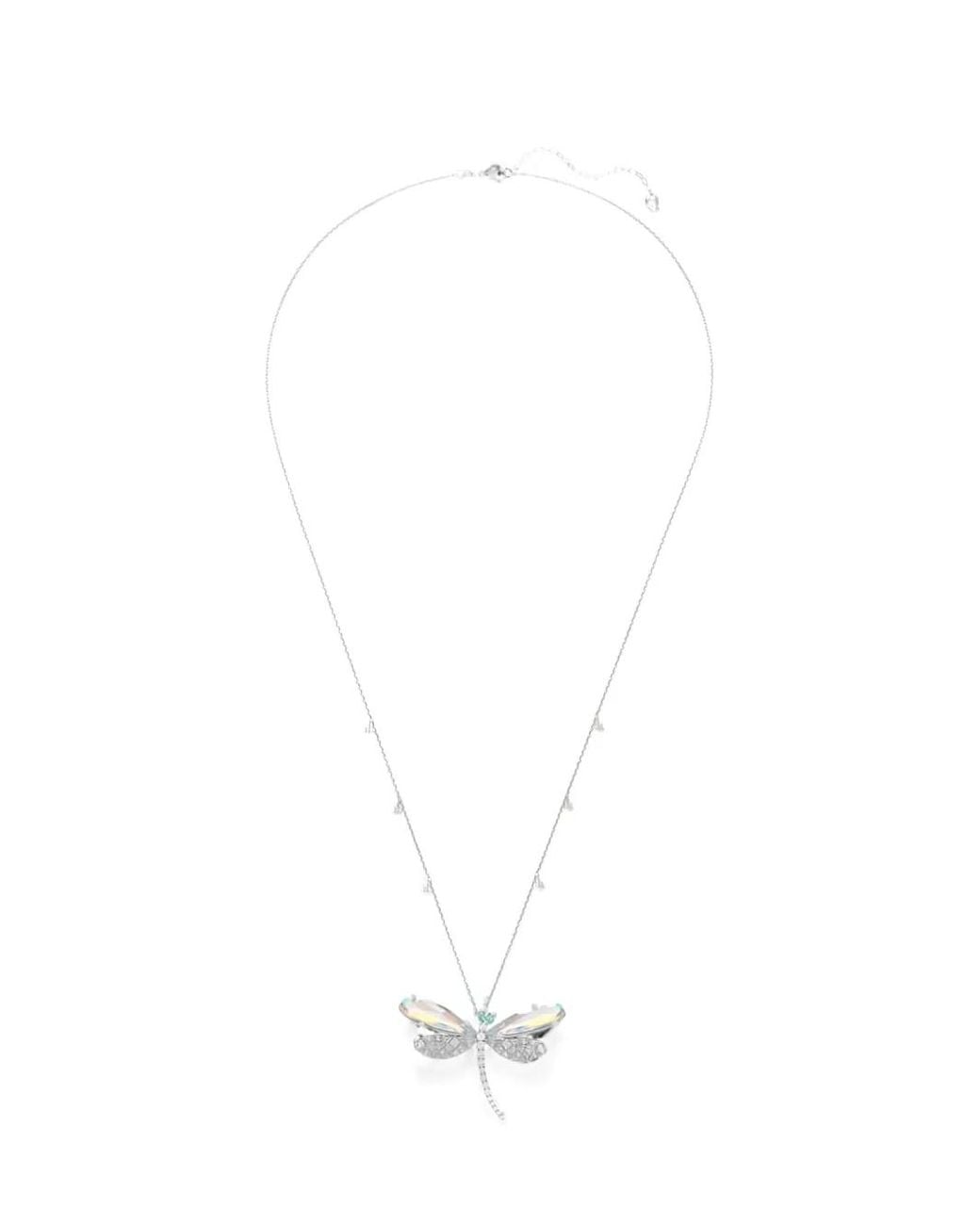 Swarovski White X Ariana Grande Crystal-Embellished Dragonfly-Pendant Necklace