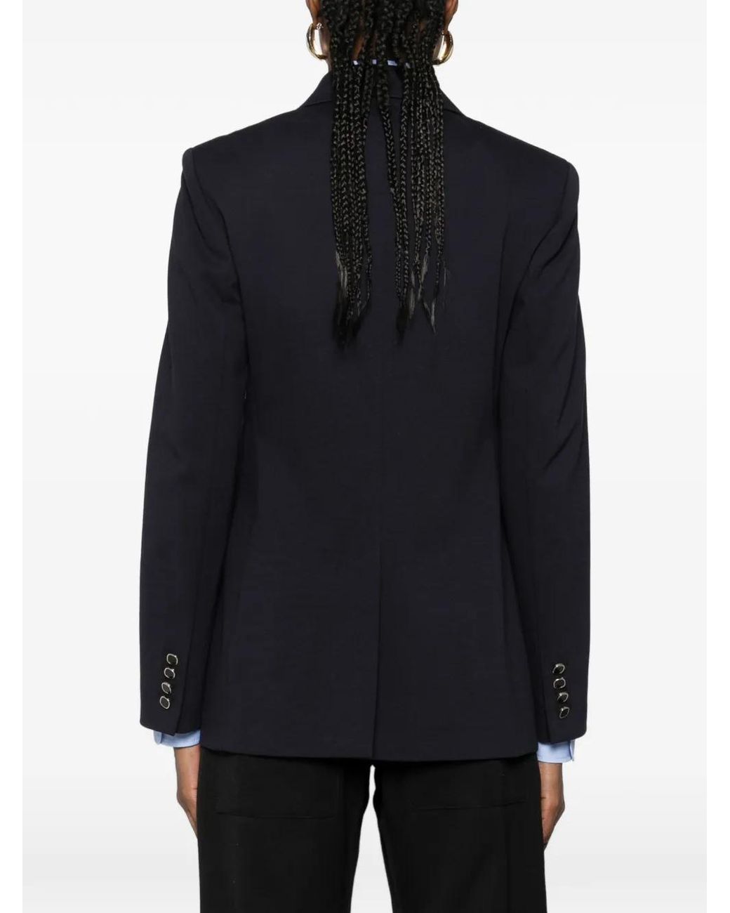 Max Mara Blue Riviera Double-Breasted Blazer