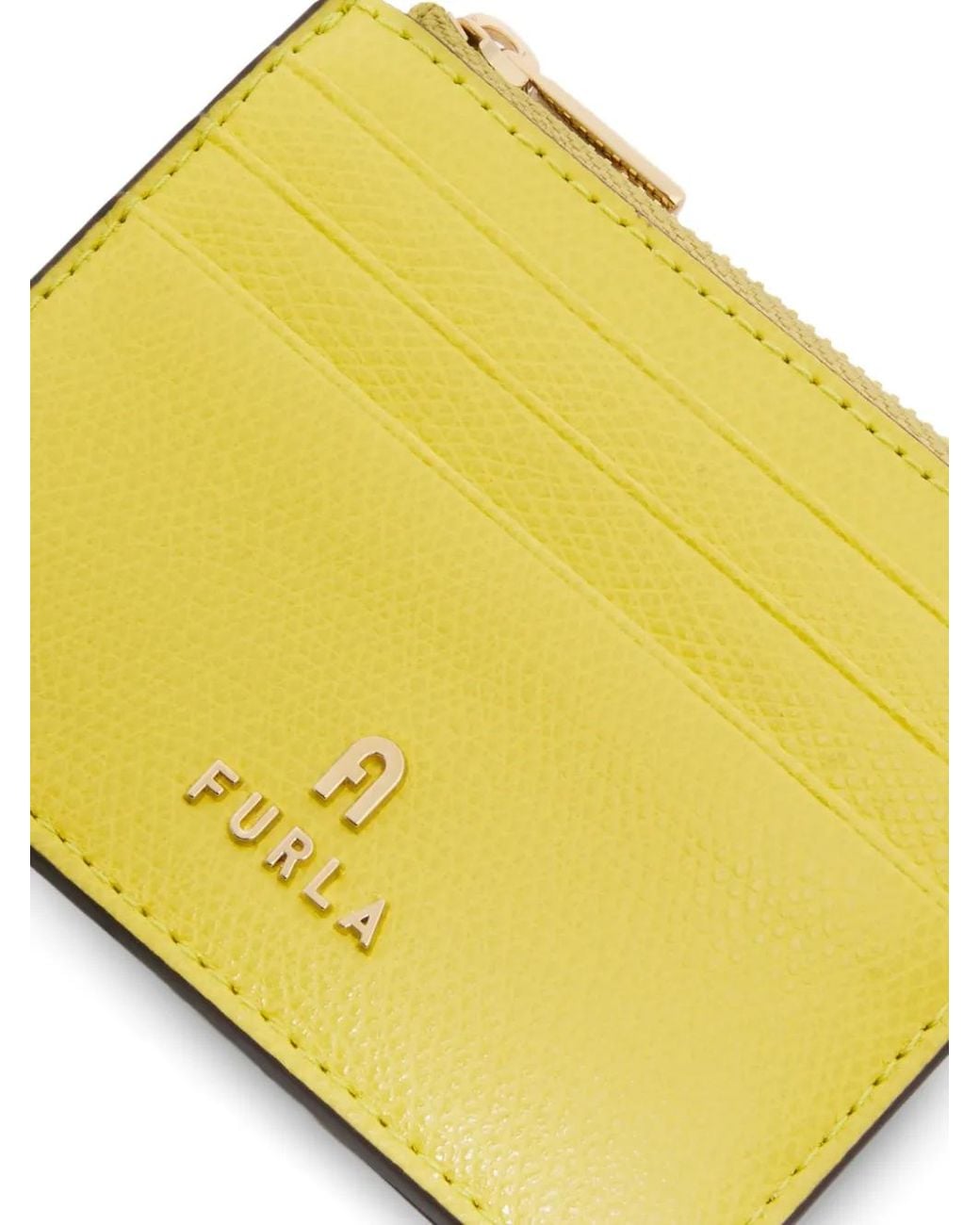 Furla Yellow Camelia Card Case