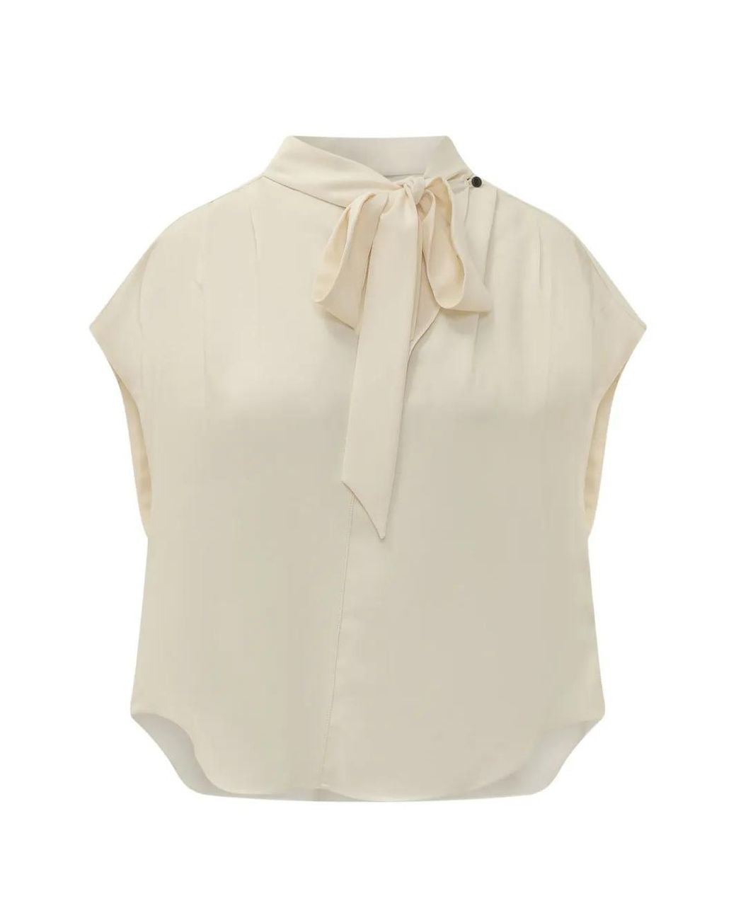 Isabel Marant White Selene-Gb Pussy-Bow Shirt