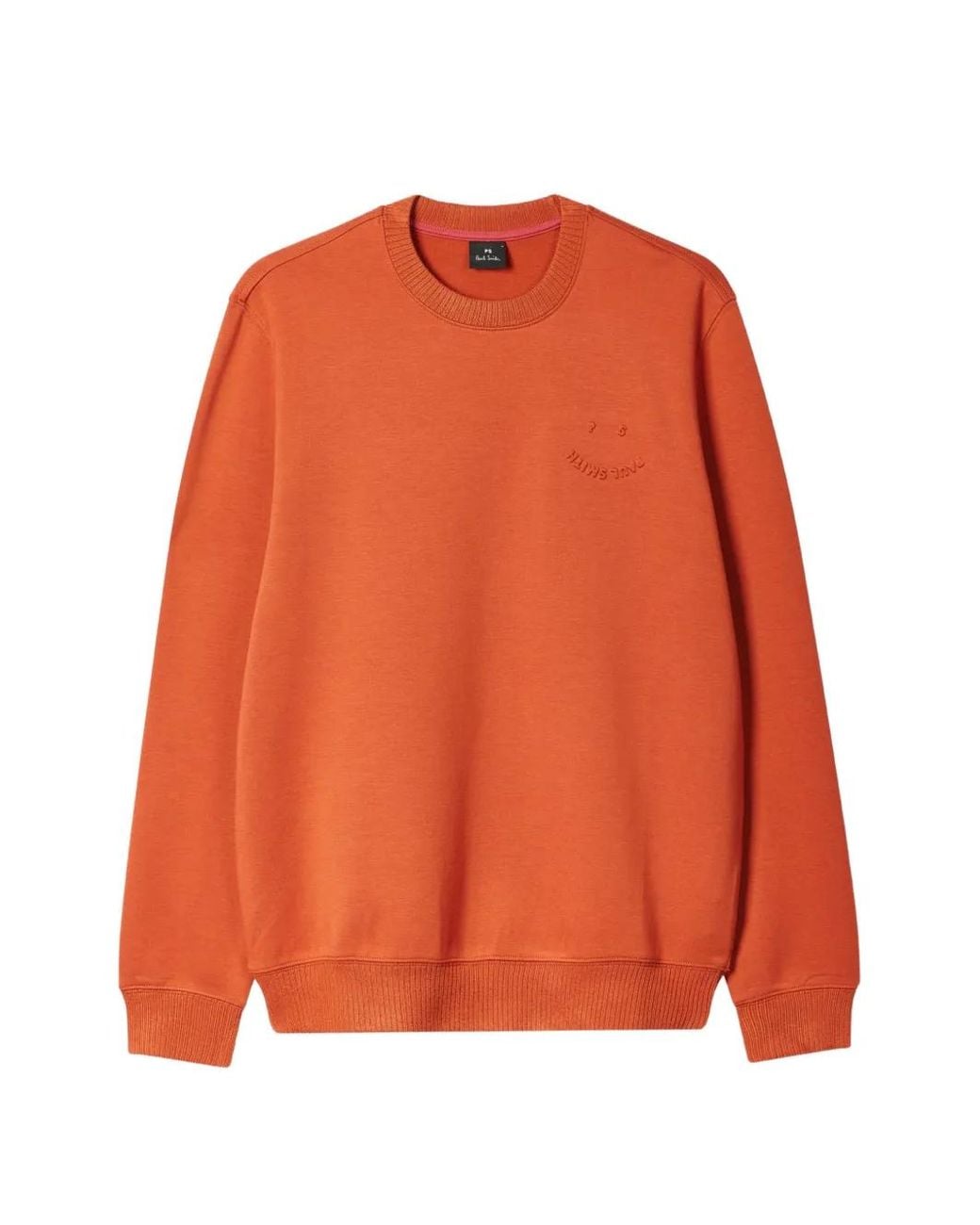 Paul Smith Orange Crew-Neck Long-Sleeve Sweatshirt for men