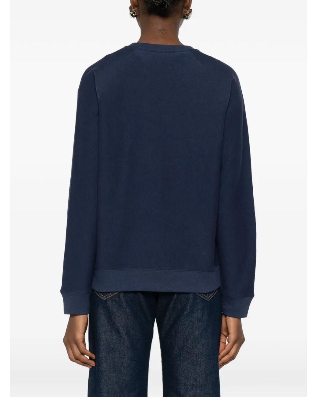 Sporty & Rich Blue Graphic-Print Sweatshirt
